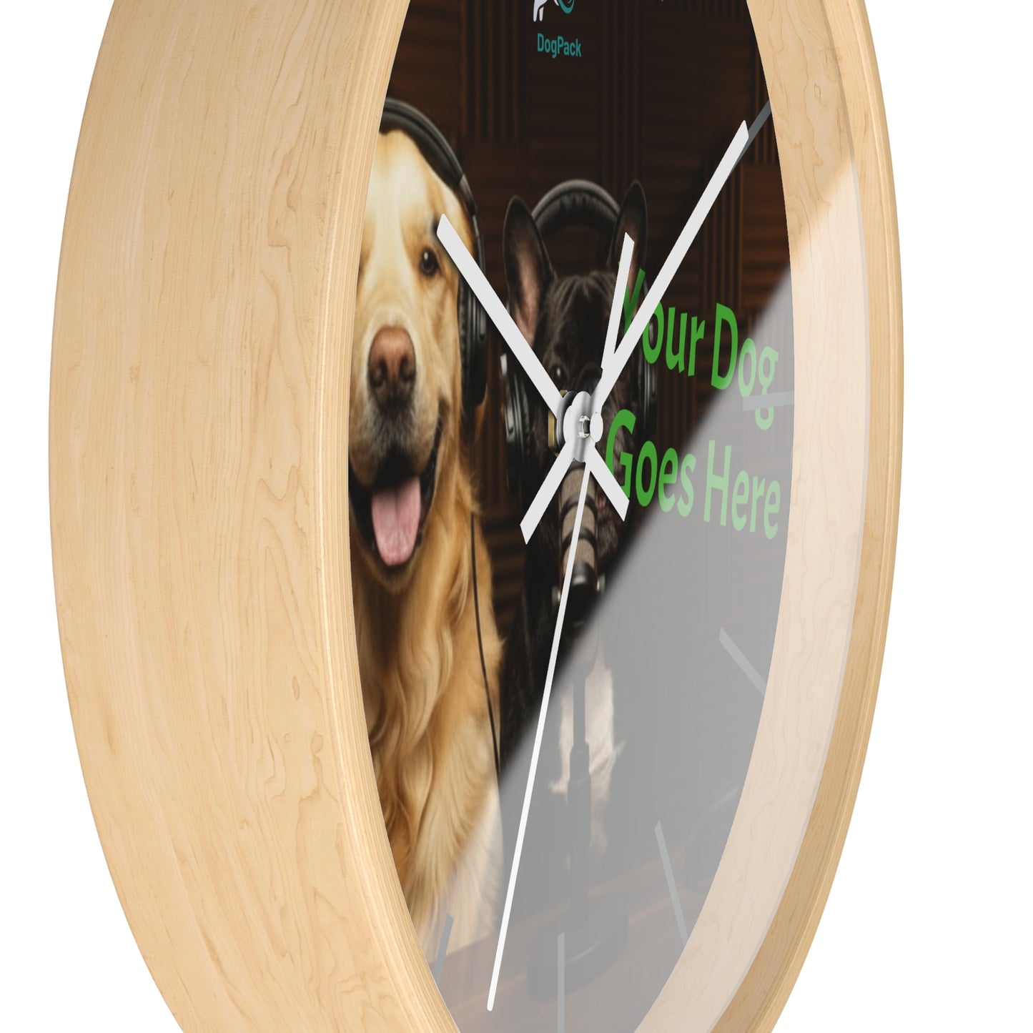 Goldie & Frenchie Custom Studio Wall Clock with your dog