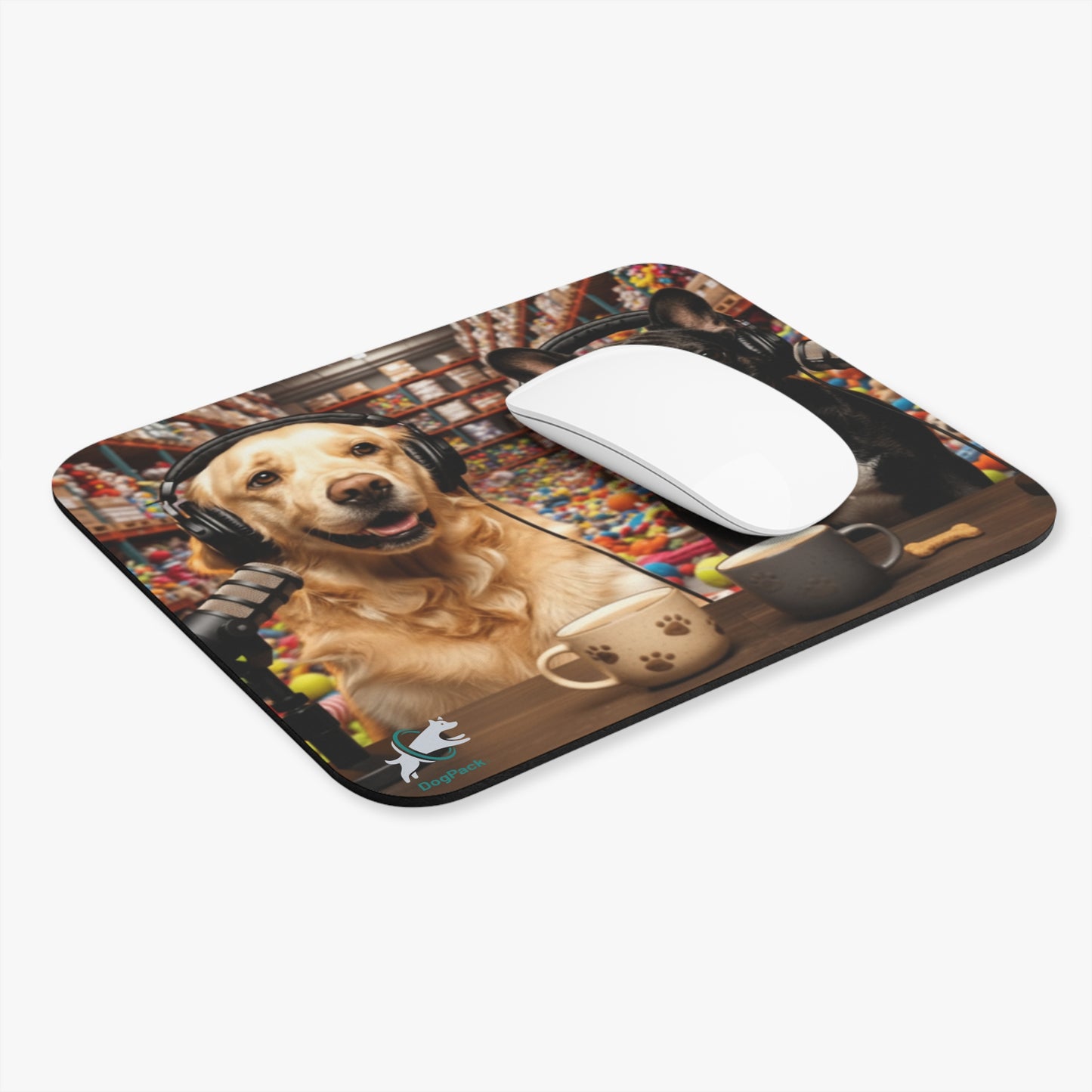 Goldie & Frenchie in the Warehouse Mouse Pad