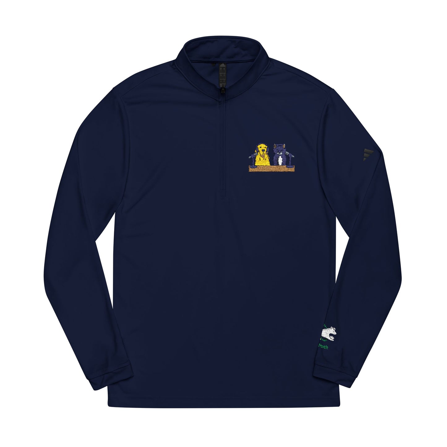 DogPack® Embroidered Studio Patch Quarter-Zip Pullover — adidas® Performance Layer