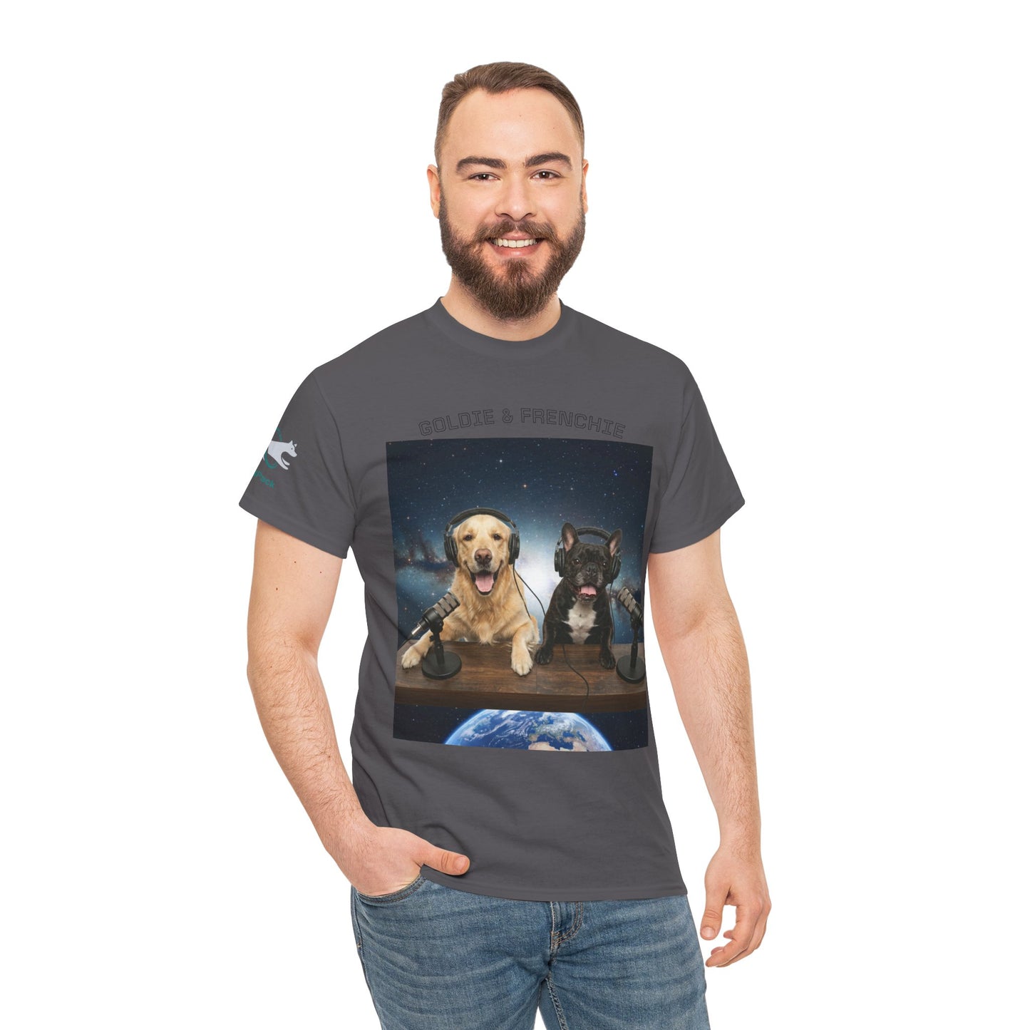 Goldie & Frenchie Broadcasting from Space T-Shirt