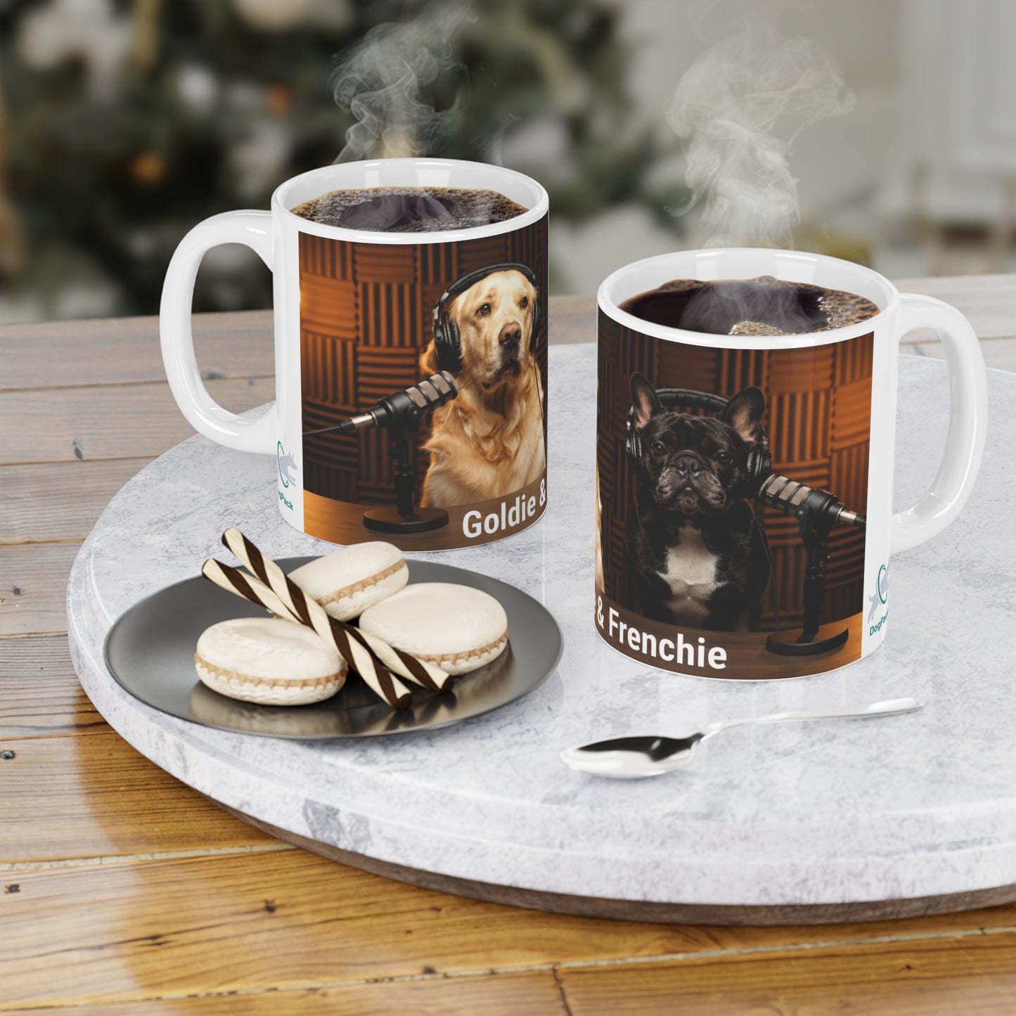 Goldie & Frenchie In the Studio Coffee Mug (11oz/15oz/20oz) - Made and Ships from Canada