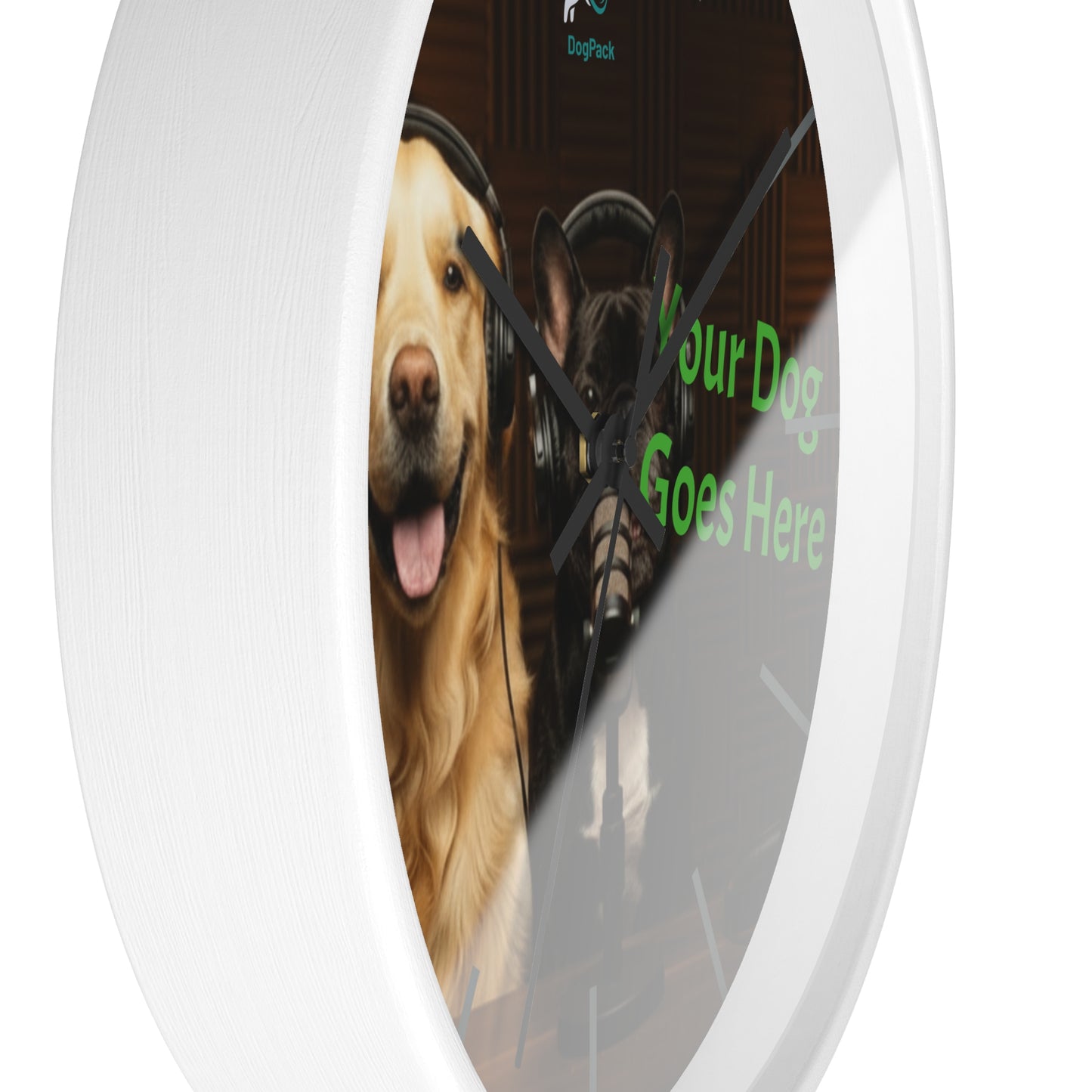 Goldie & Frenchie Custom Studio Wall Clock with your dog