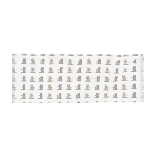 Goldie & Frenchie Lightweight Pattern Scarf — Perfect for All Seasons