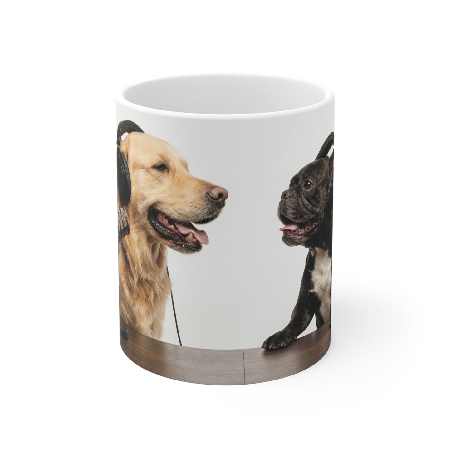 Goldie & Frenchie Chatting Ceramic Coffee Mug (11oz/15oz/20oz) - Made and Ships from Canada