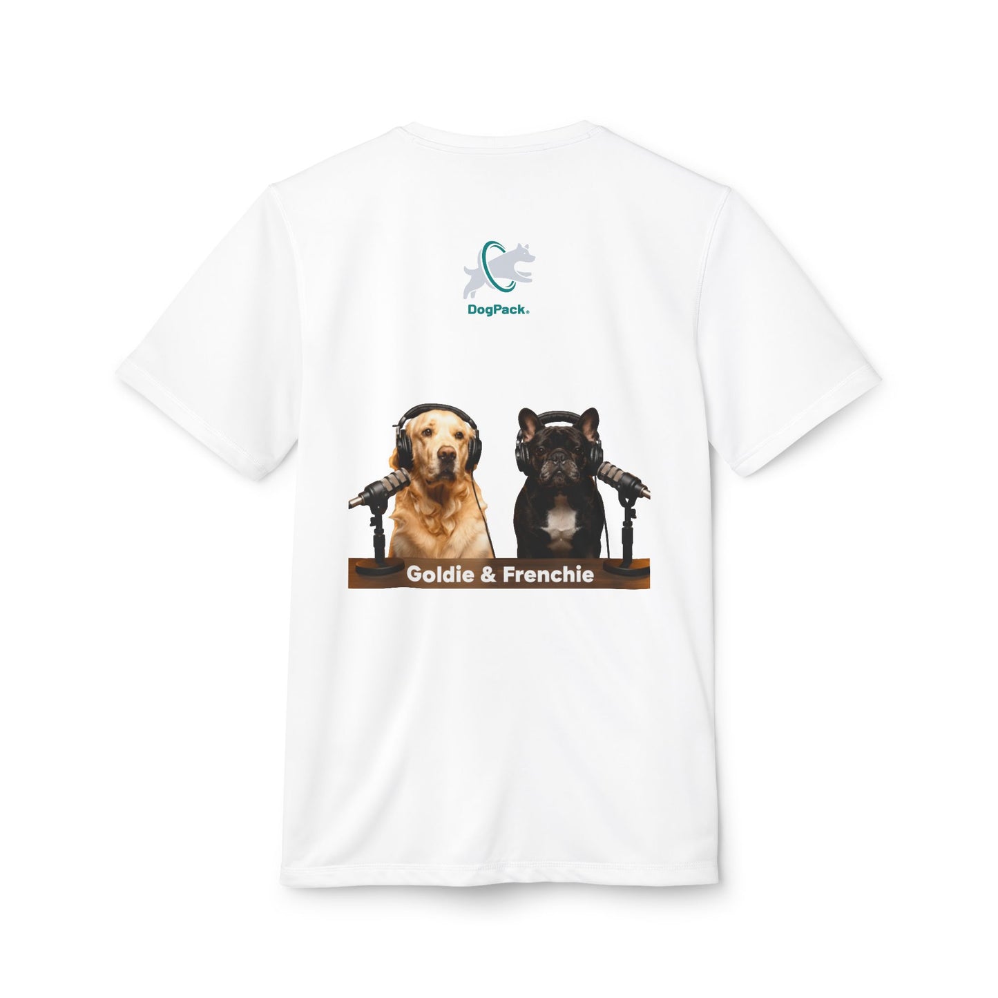 DogPack® presents Goldie & Frenchie™ Repeating Photo Print T-Shirt — adidas Performance Tee