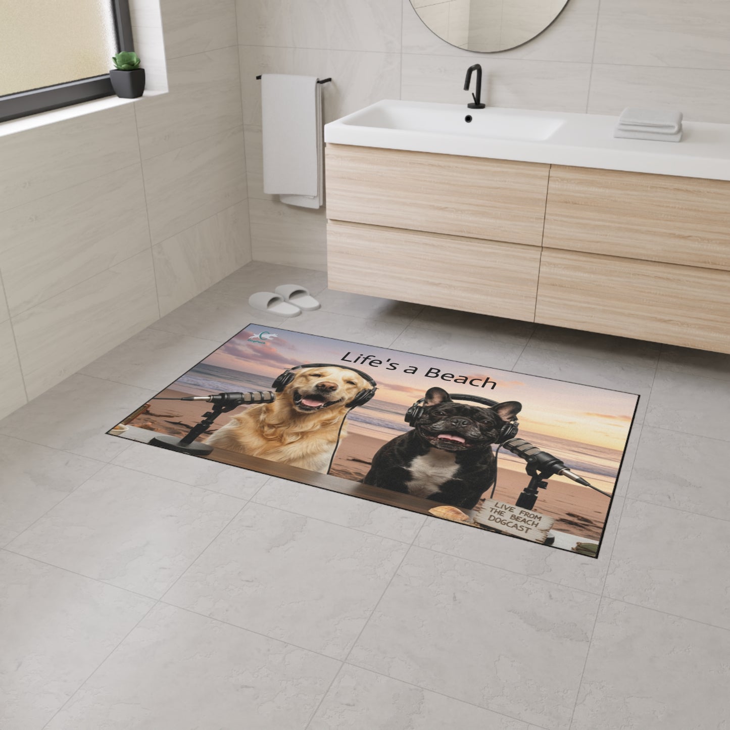 Goldie & Frenchie 'Life's a Beach' Floor Mat — Heavy-Duty Entry Rug