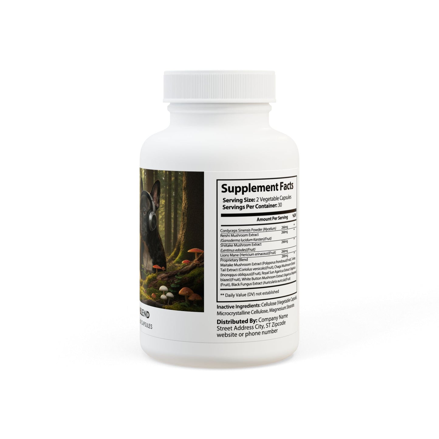 Goldie & Frenchie™ Mushroom Blend Supplement (60 Capsules)