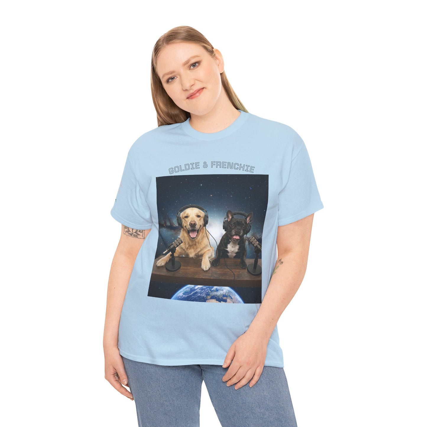 Goldie & Frenchie Broadcasting from Space T-Shirt