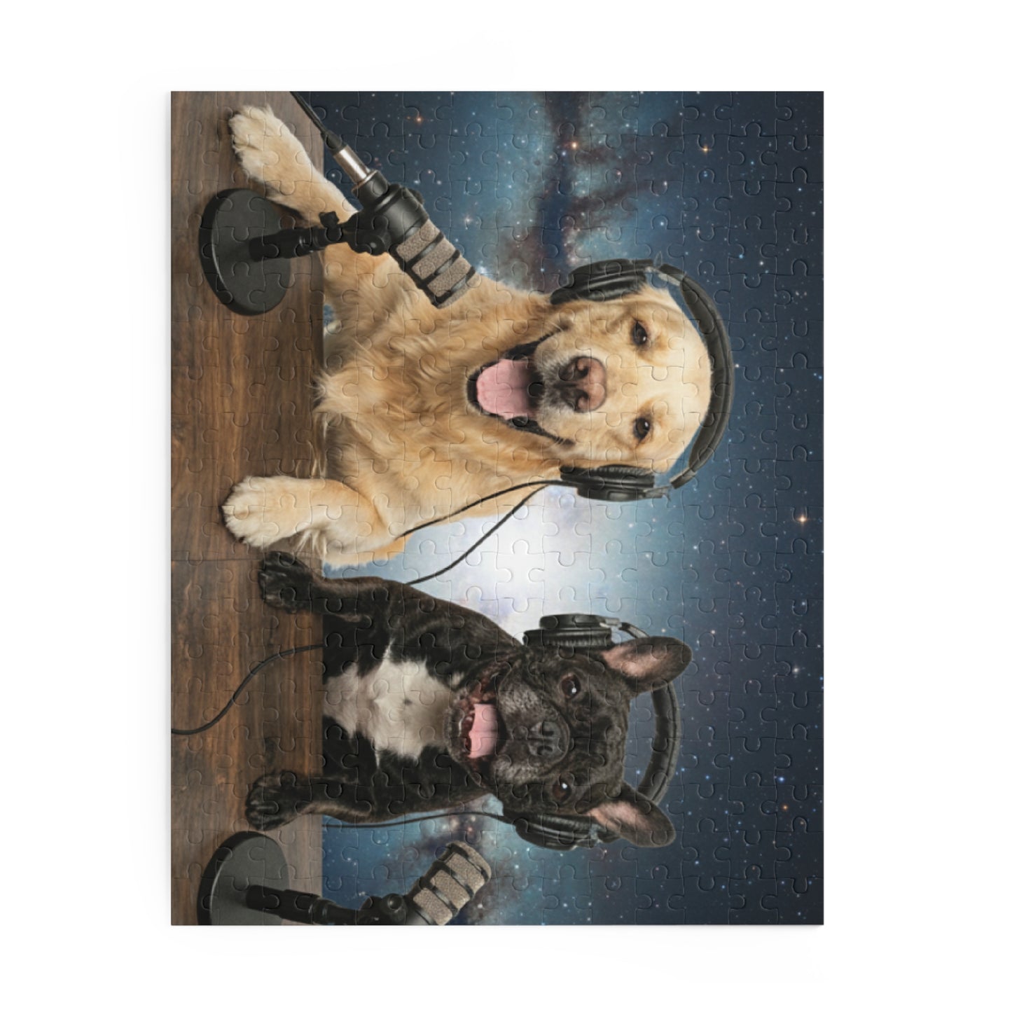 Goldie & Frenchie Broadcasting from Space Puzzle — 120/252/500-Piece Jigsaw