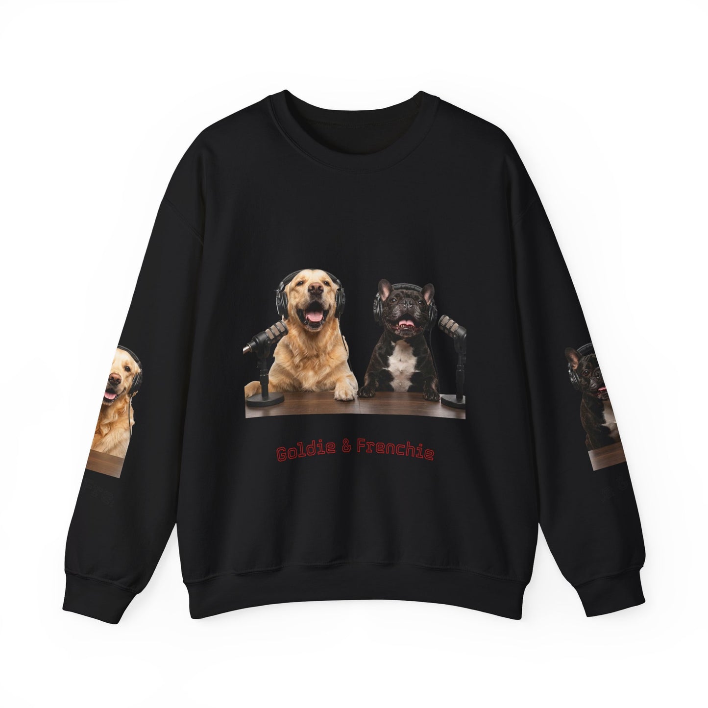 Goldie & Frenchie Smiling Crewneck with G&F sleeves