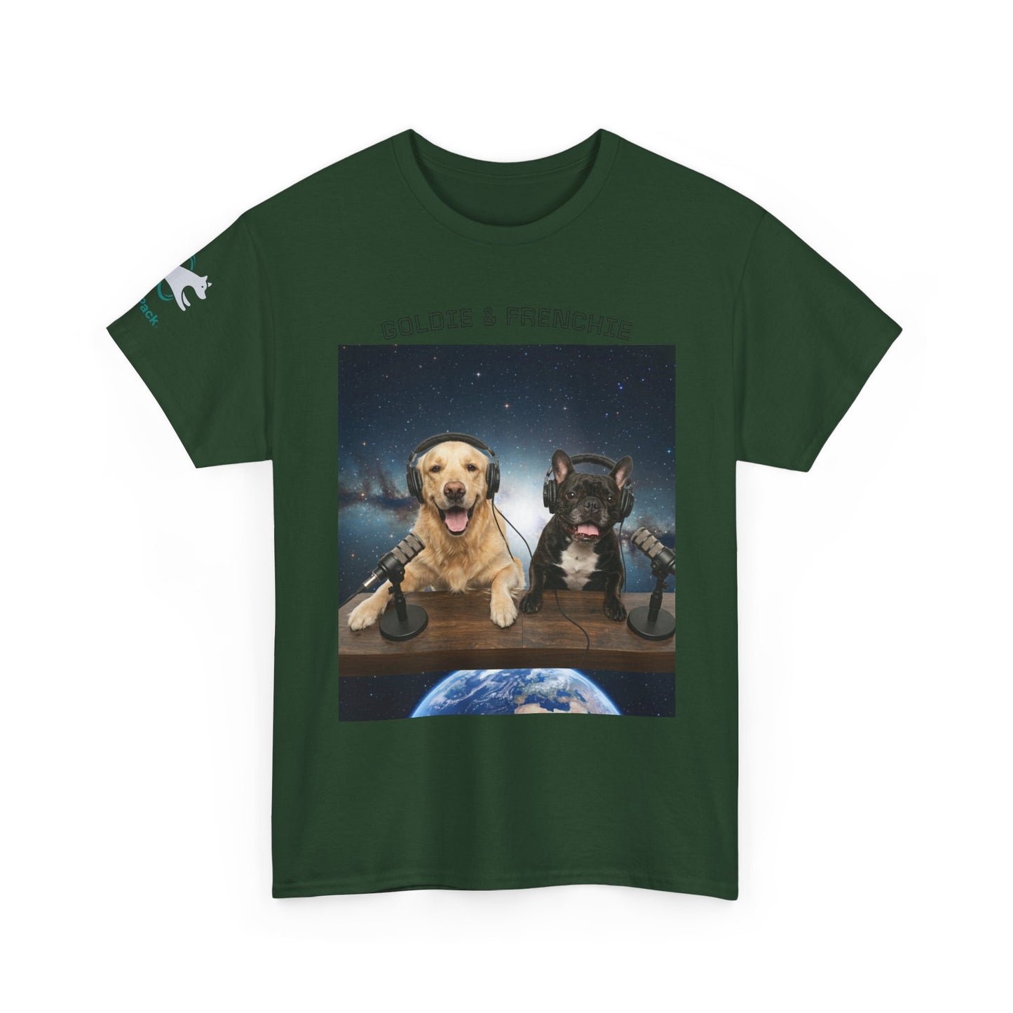 Goldie & Frenchie Broadcasting from Space T-Shirt