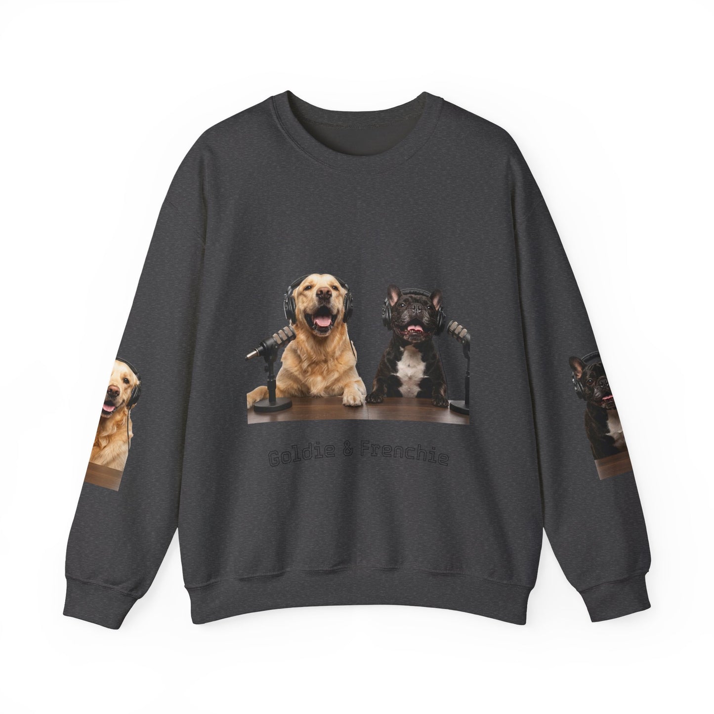 Goldie & Frenchie Smiling Crewneck with G&F sleeves