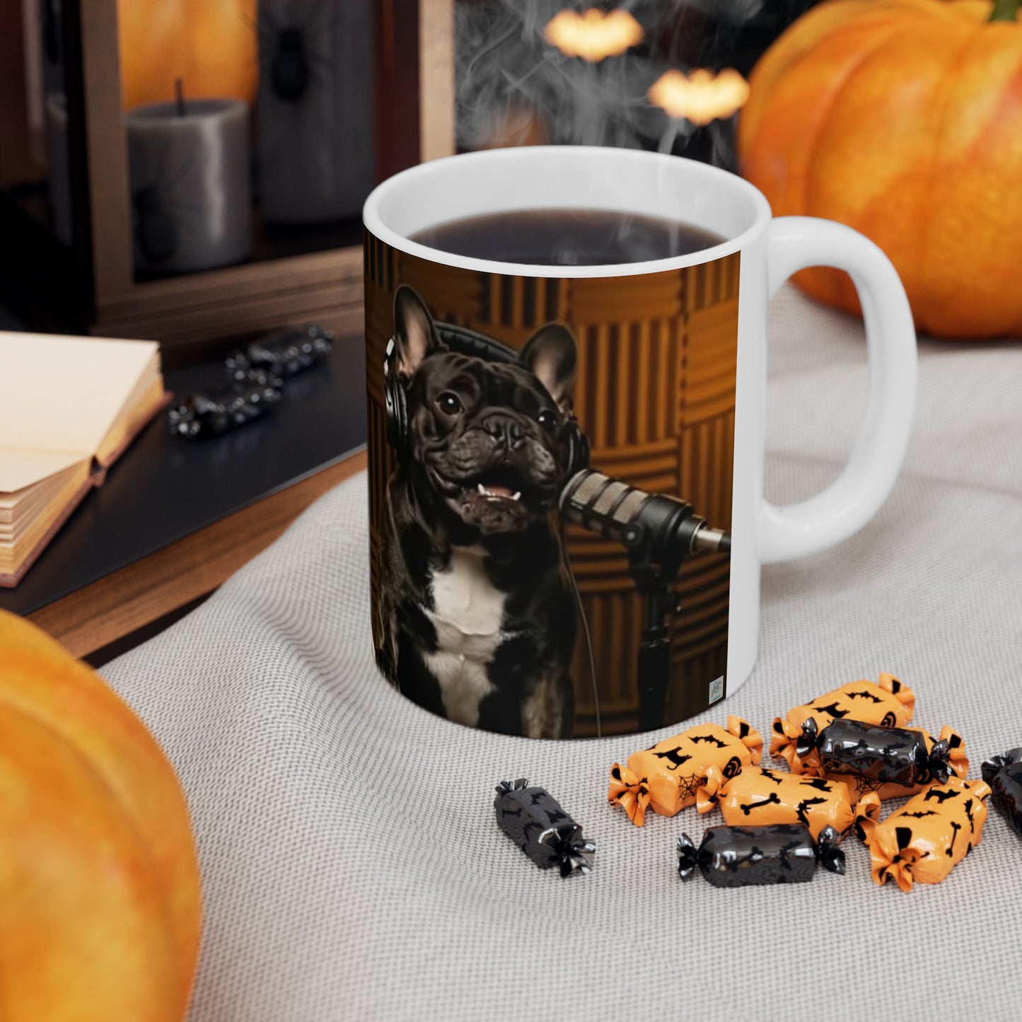 Goldie & Frenchie Laughing On-Air Podcast Mug