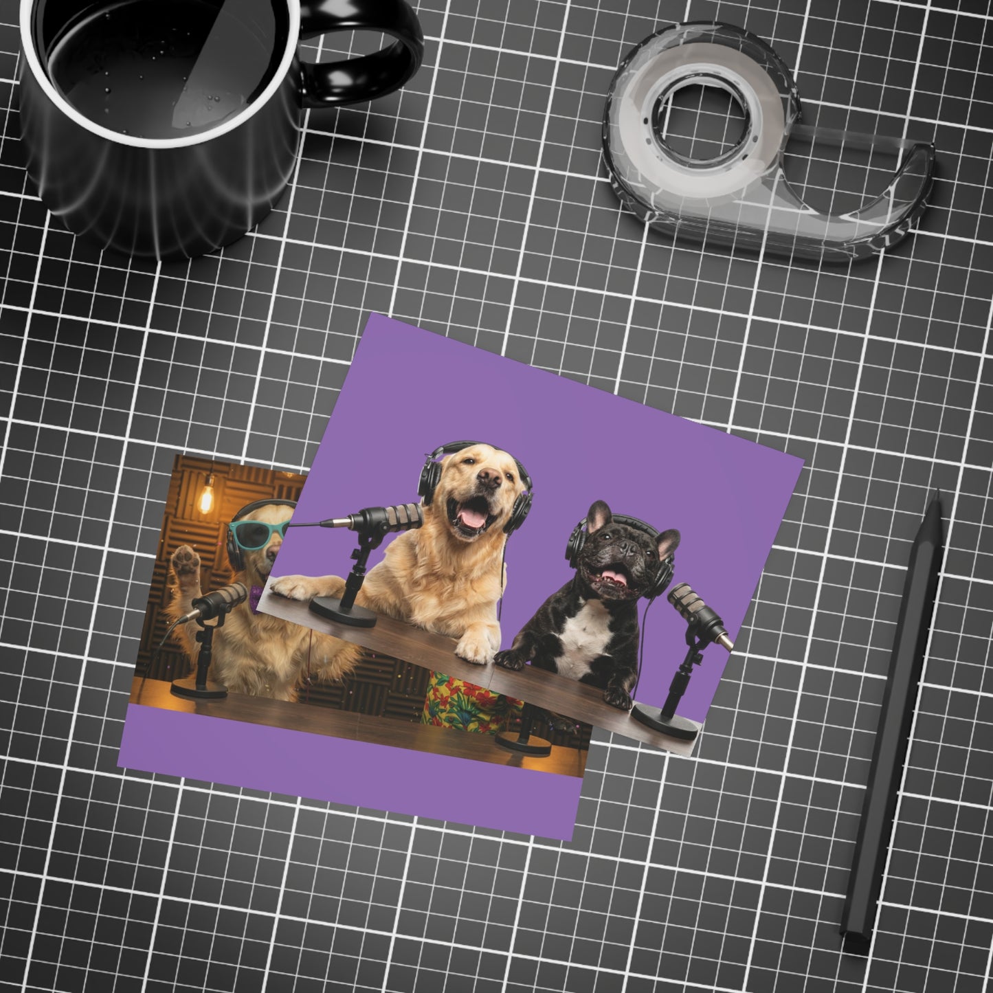 Goldie & Frenchie High Five Festive Postcard Bundles (envelopes included)