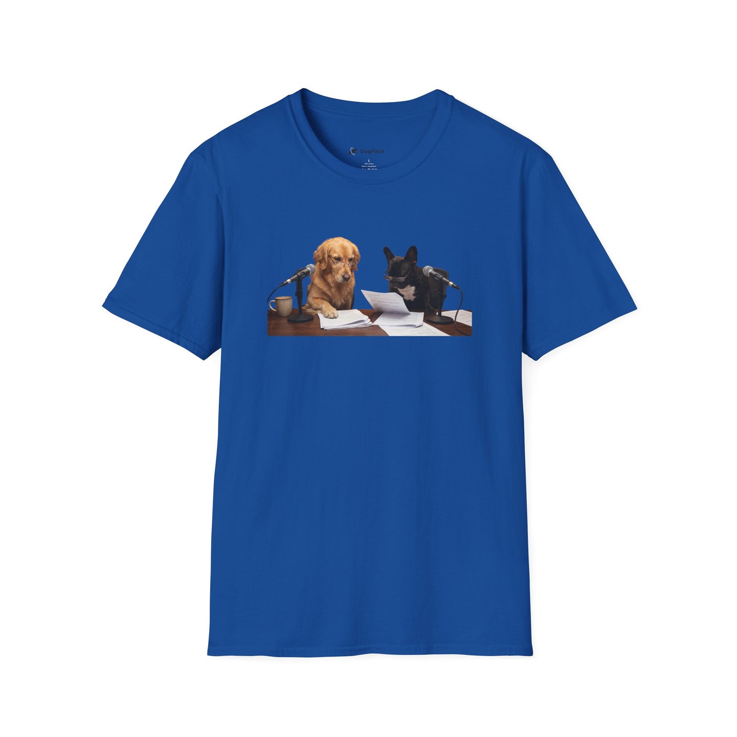 Goldie & Frenchie 'Reading over the Script' Graphic Softstyle T-Shirt - Unisex