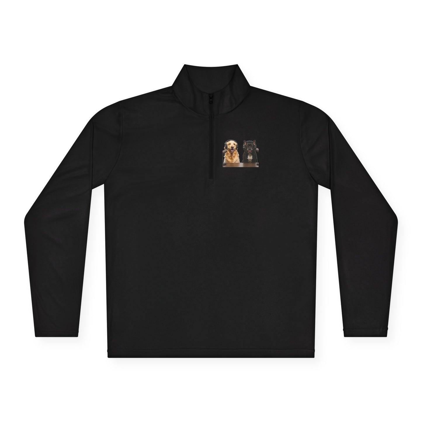 'Goldie & Frenchie' Quarter-Zip Pullover