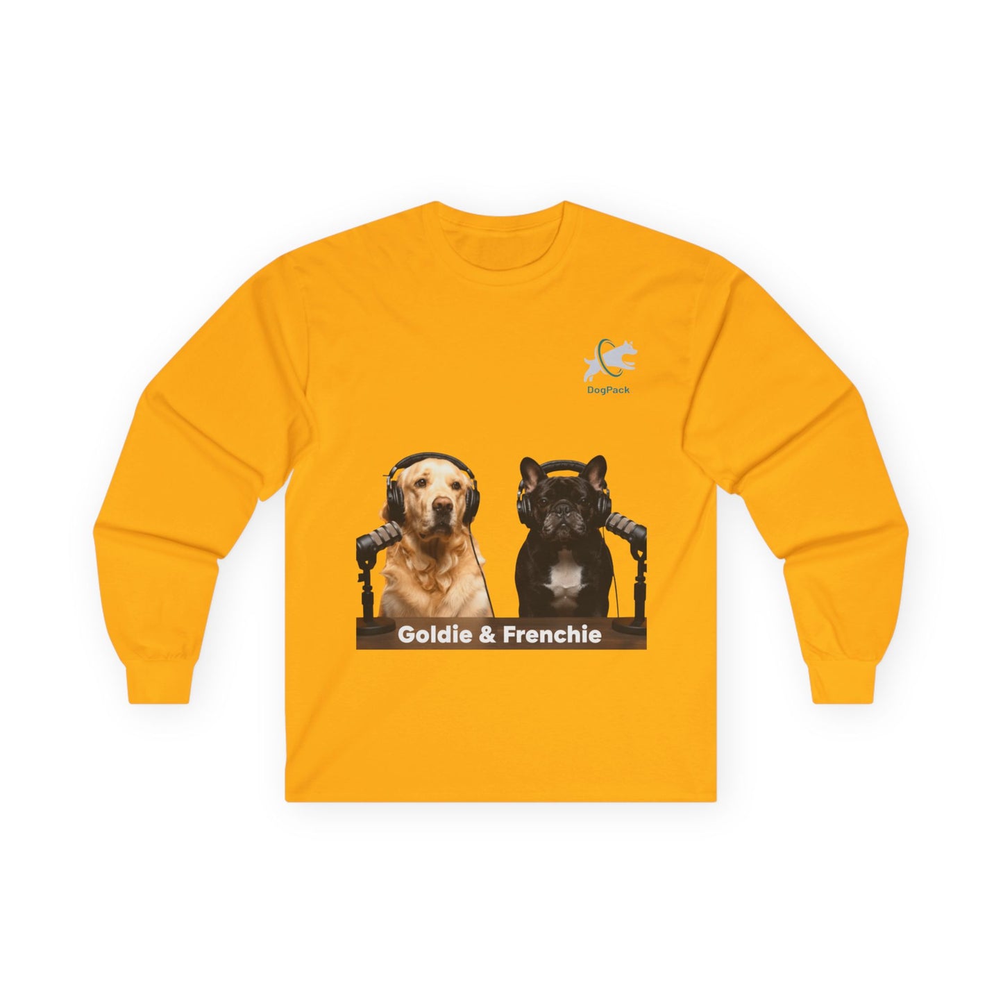 Goldie & Frenchie Long Sleeve Tee - Front and Back
