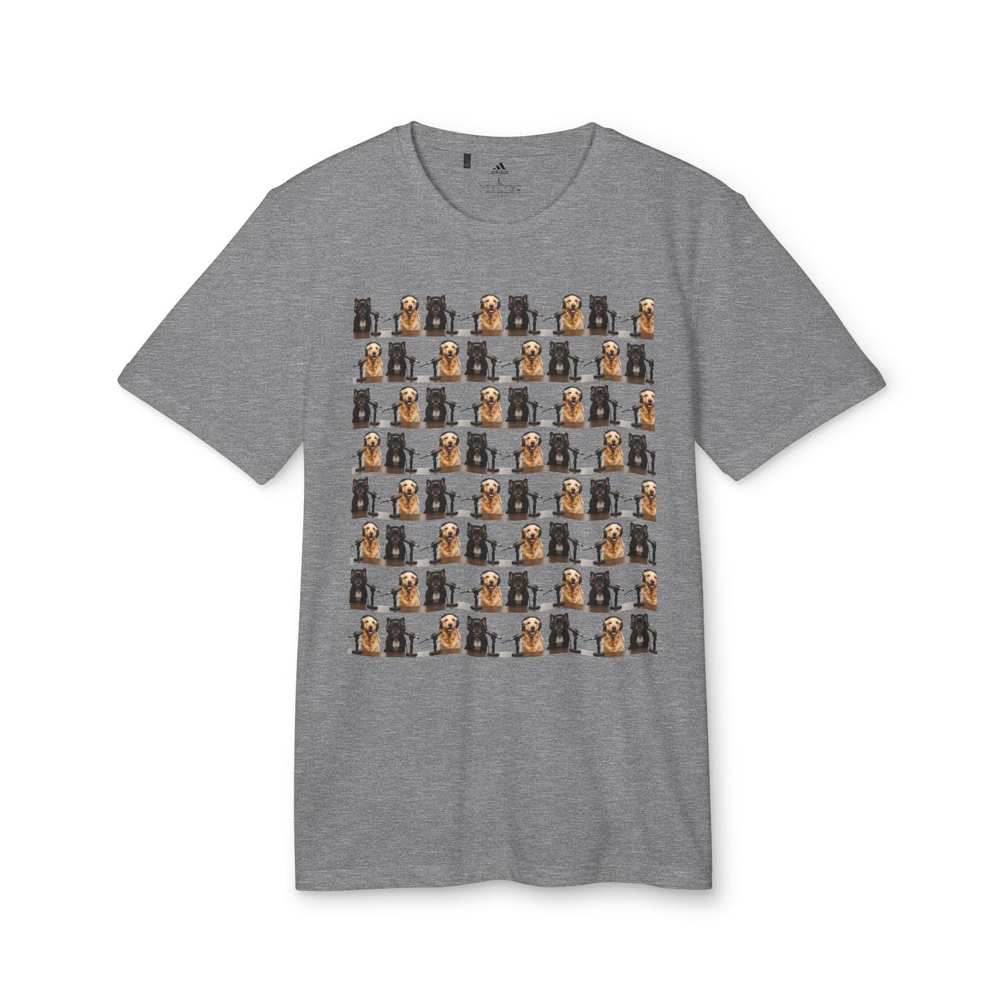 DogPack® presents Goldie & Frenchie™ Repeating Photo Print T-Shirt — adidas Performance Tee