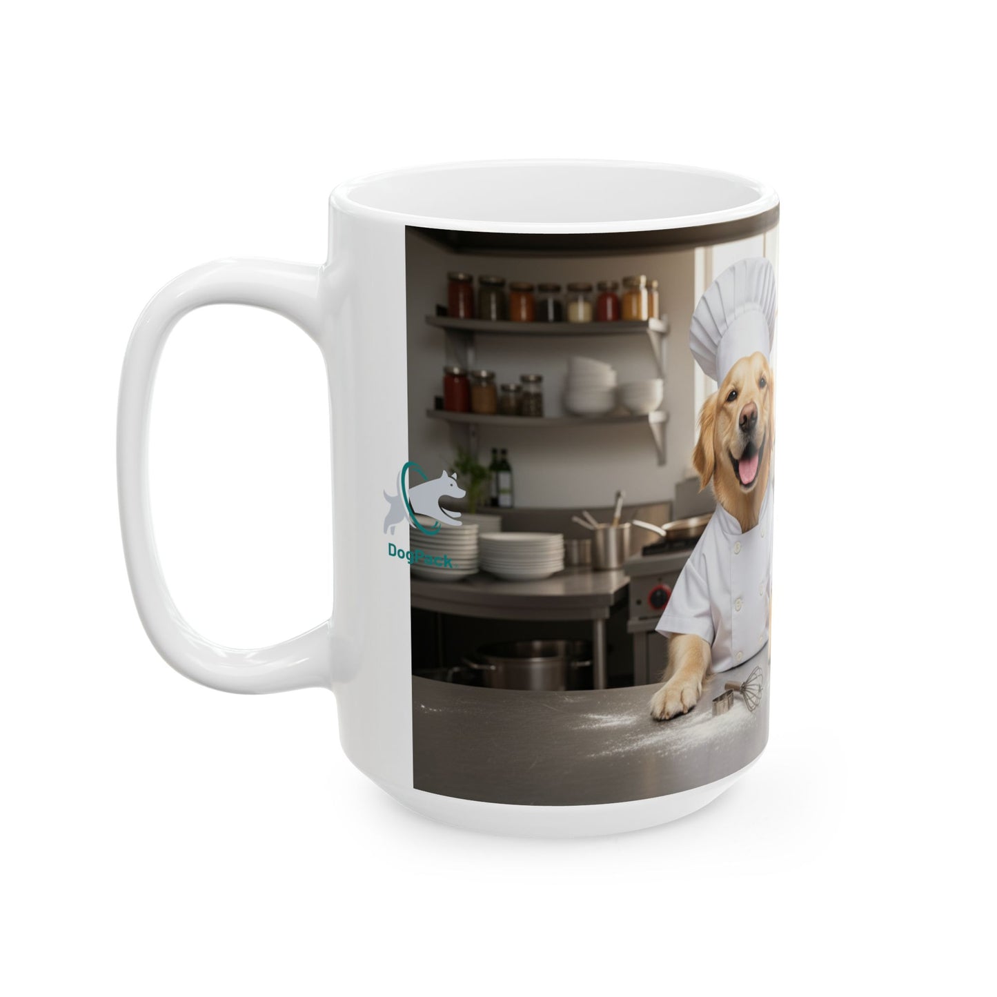 Goldie & Frenchie 'Helping in the Kitchen' - Coffee Ceramic Mug, (11oz, 15oz)