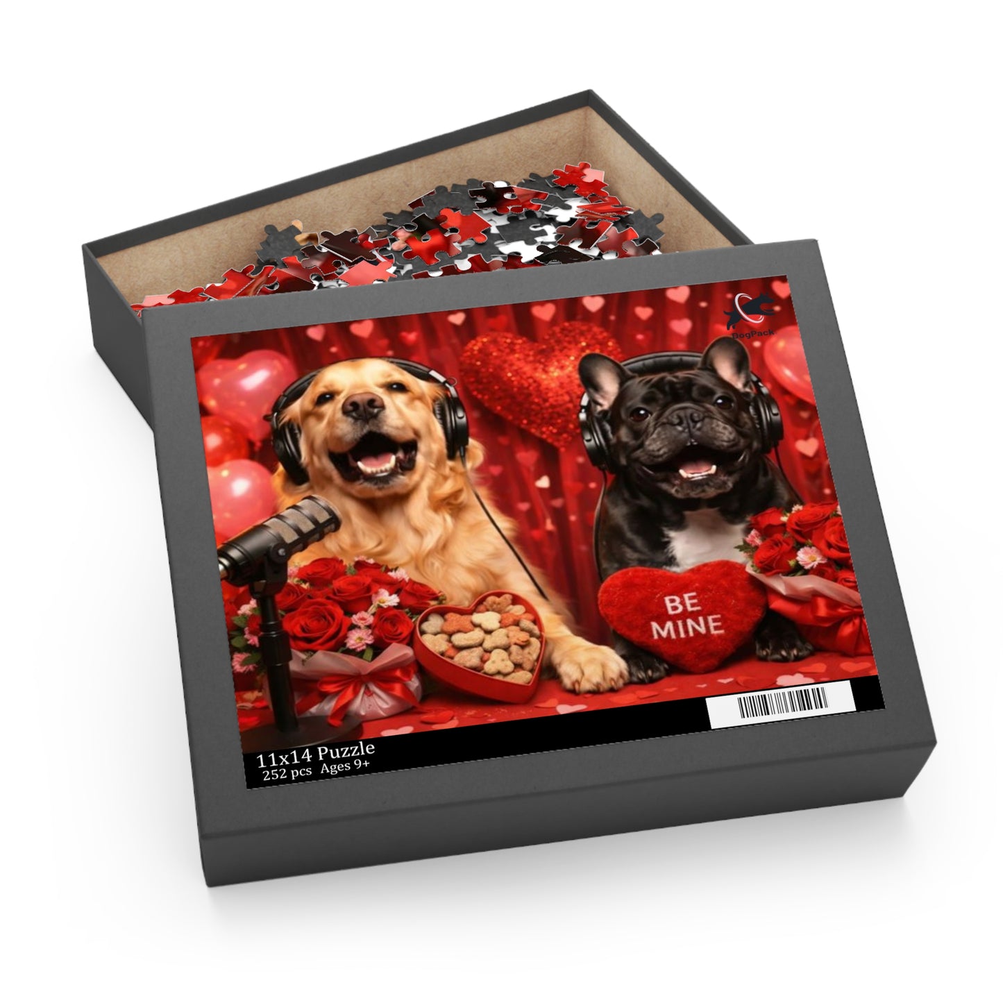 Goldie & Frenchie 'Be my Valentine' Puzzle — 120/252/500-Piece Jigsaw