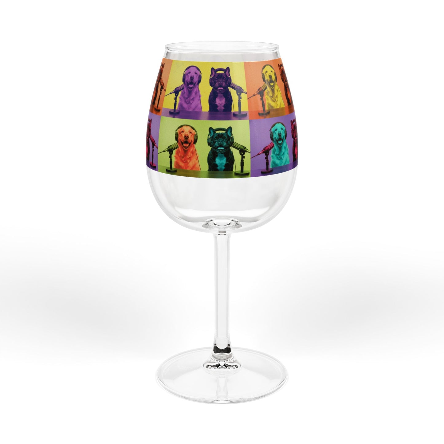 Goldie & Frenchie Warhol Inspired 12oz (350ml) Wine Glass