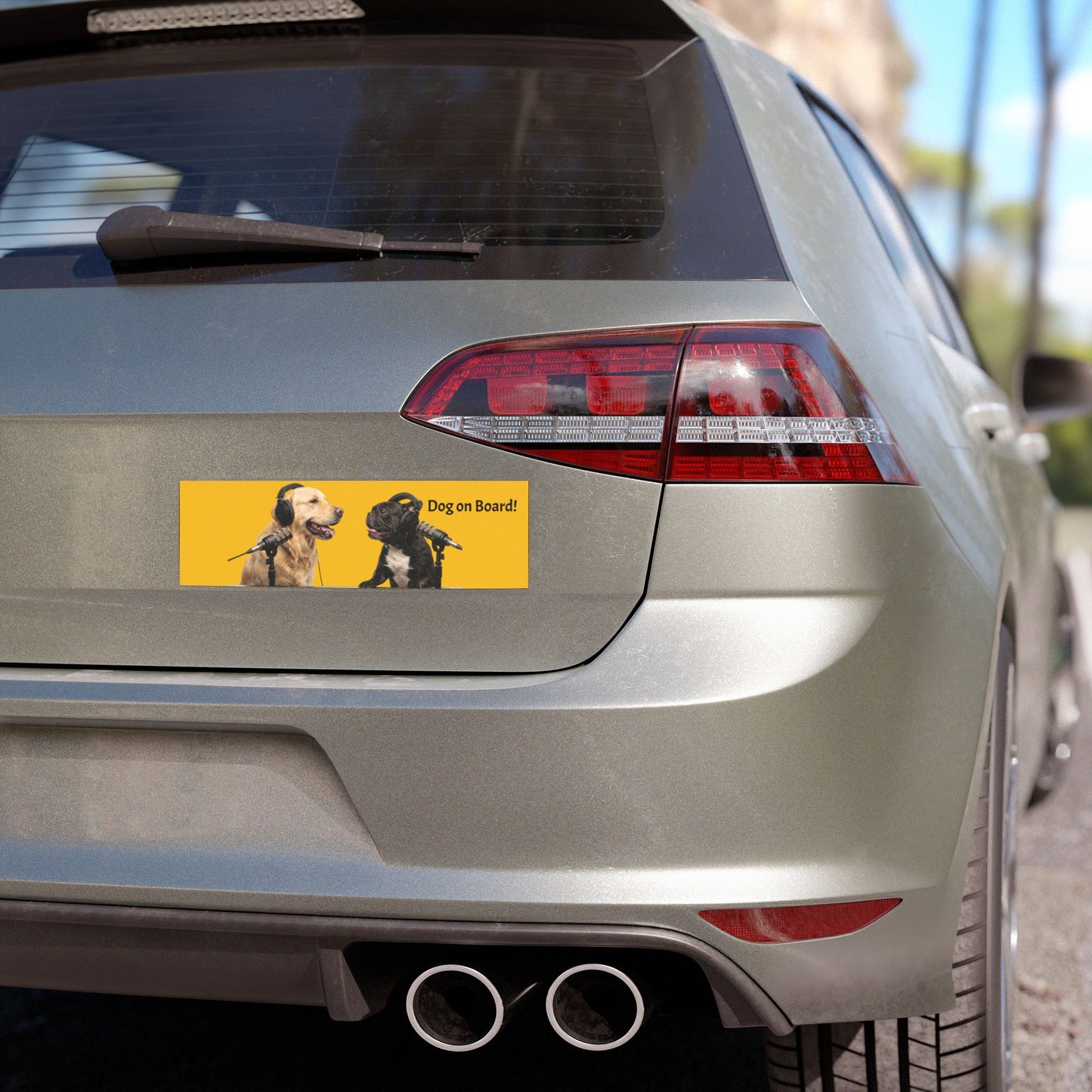 Goldie & Frenchie Car Magnet — "Dog on Board!"