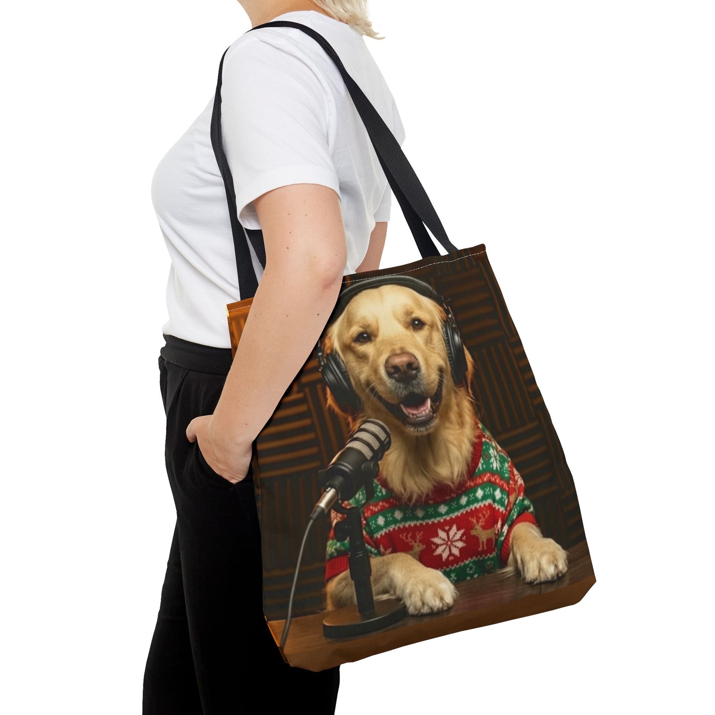 Goldie & Frenchie Smiling Christmas Tote Bag