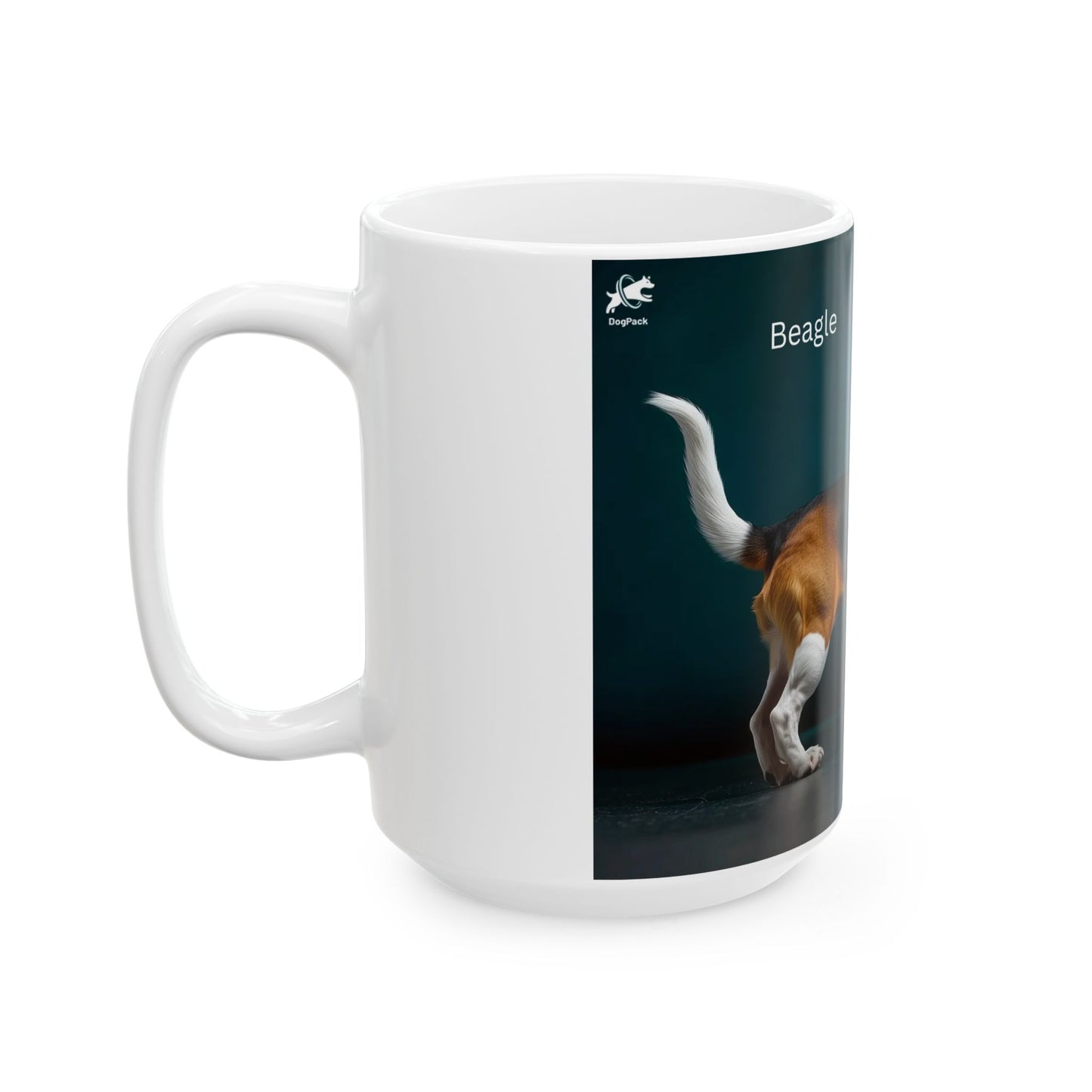 Beagle Dog Ceramic Mug — Cute Pet Portrait Coffee Cup (11oz & 15oz)