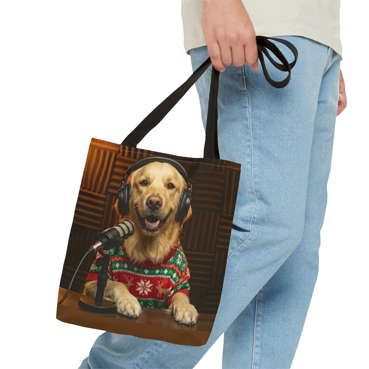 Goldie & Frenchie Smiling Christmas Tote Bag