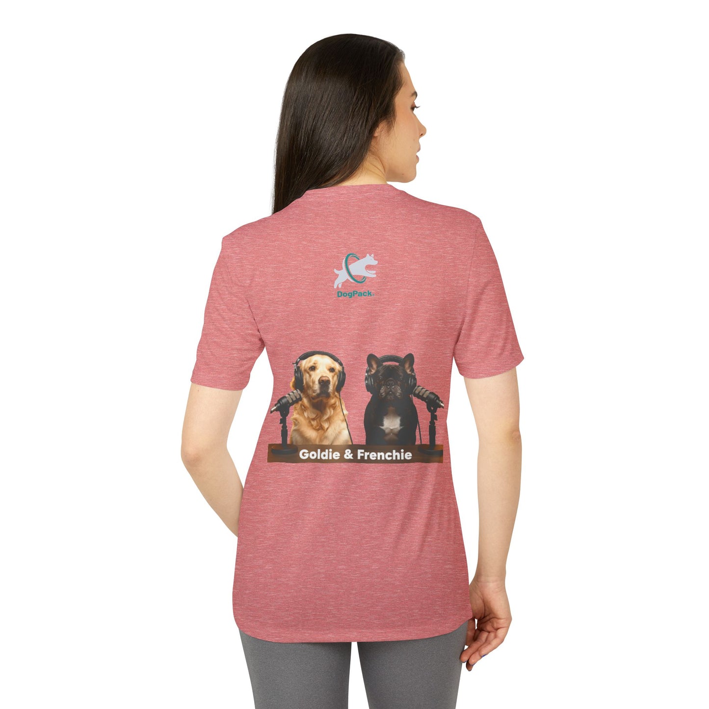 DogPack® presents Goldie & Frenchie™ Repeating Photo Print T-Shirt — adidas Performance Tee