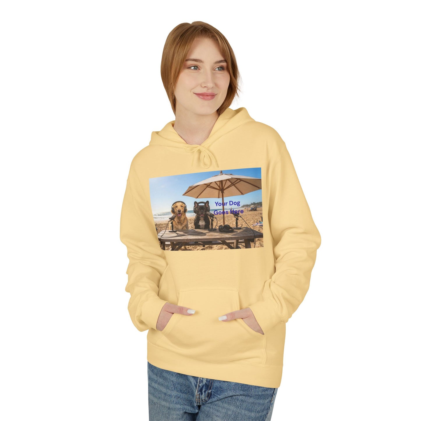 Custom Goldie & Frenchie with Your Dog! Soft Style Podcast Hoodie