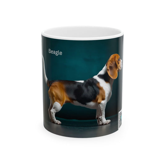 Beagle Dog Ceramic Mug — Cute Pet Portrait Coffee Cup (11oz & 15oz)