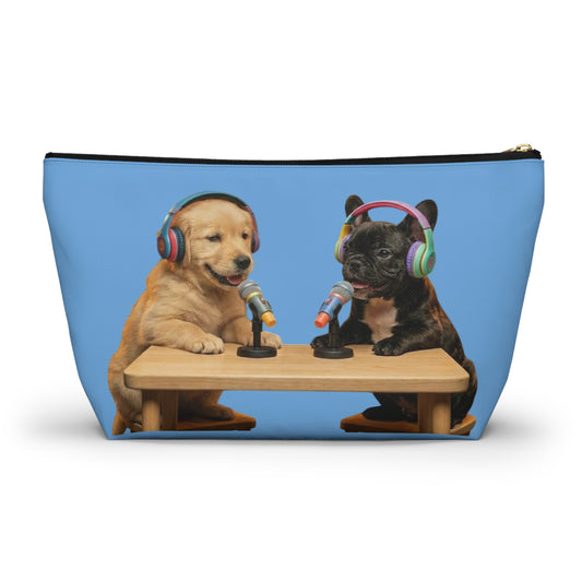 Goldie & Frenchie Playful Puppies and Serious Adults Accessory Pouch