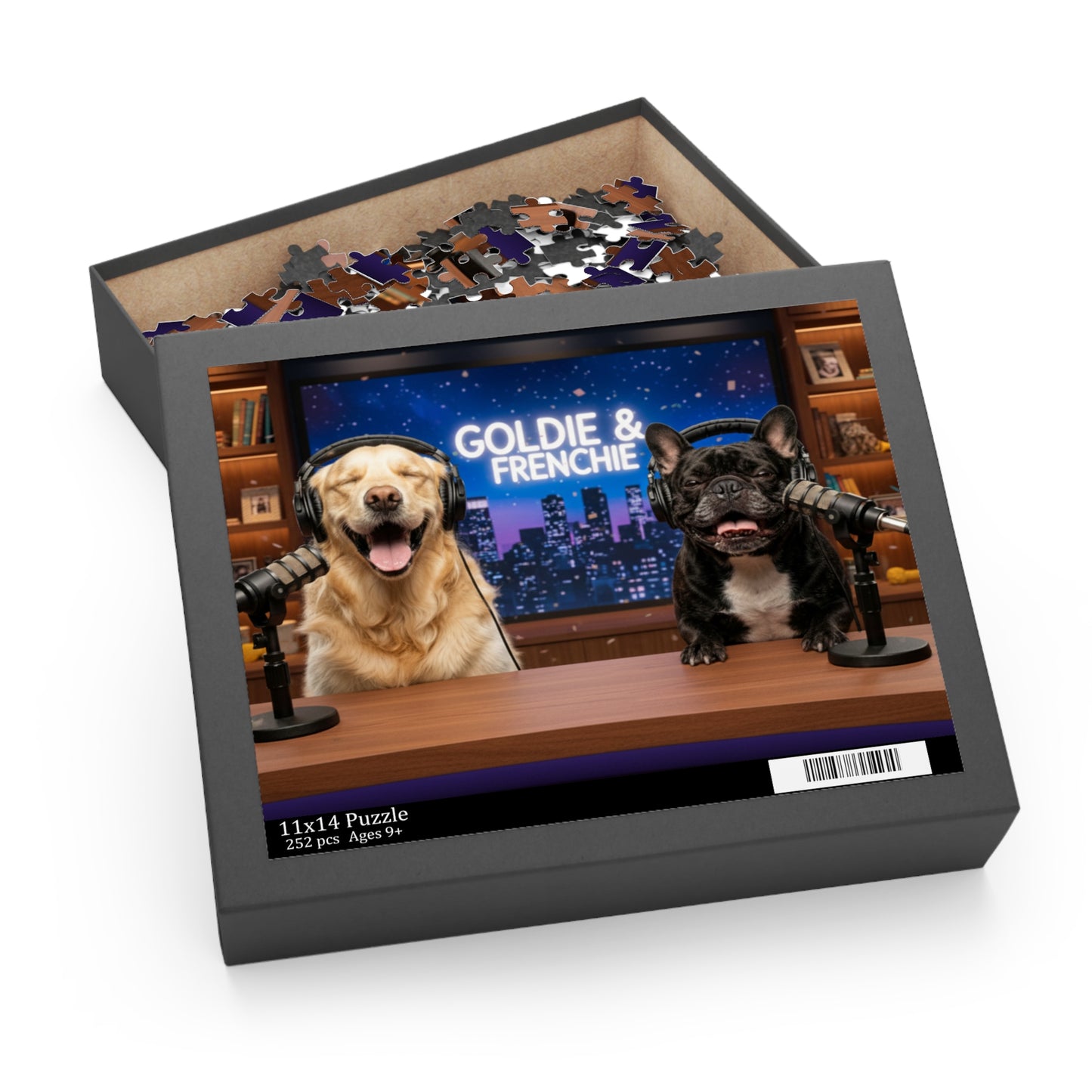 Goldie & Frenchie Talk Show LOL Laughing out Loud Studio Puzzle - Dog Talk Jigsaw (120/252/500 pcs)