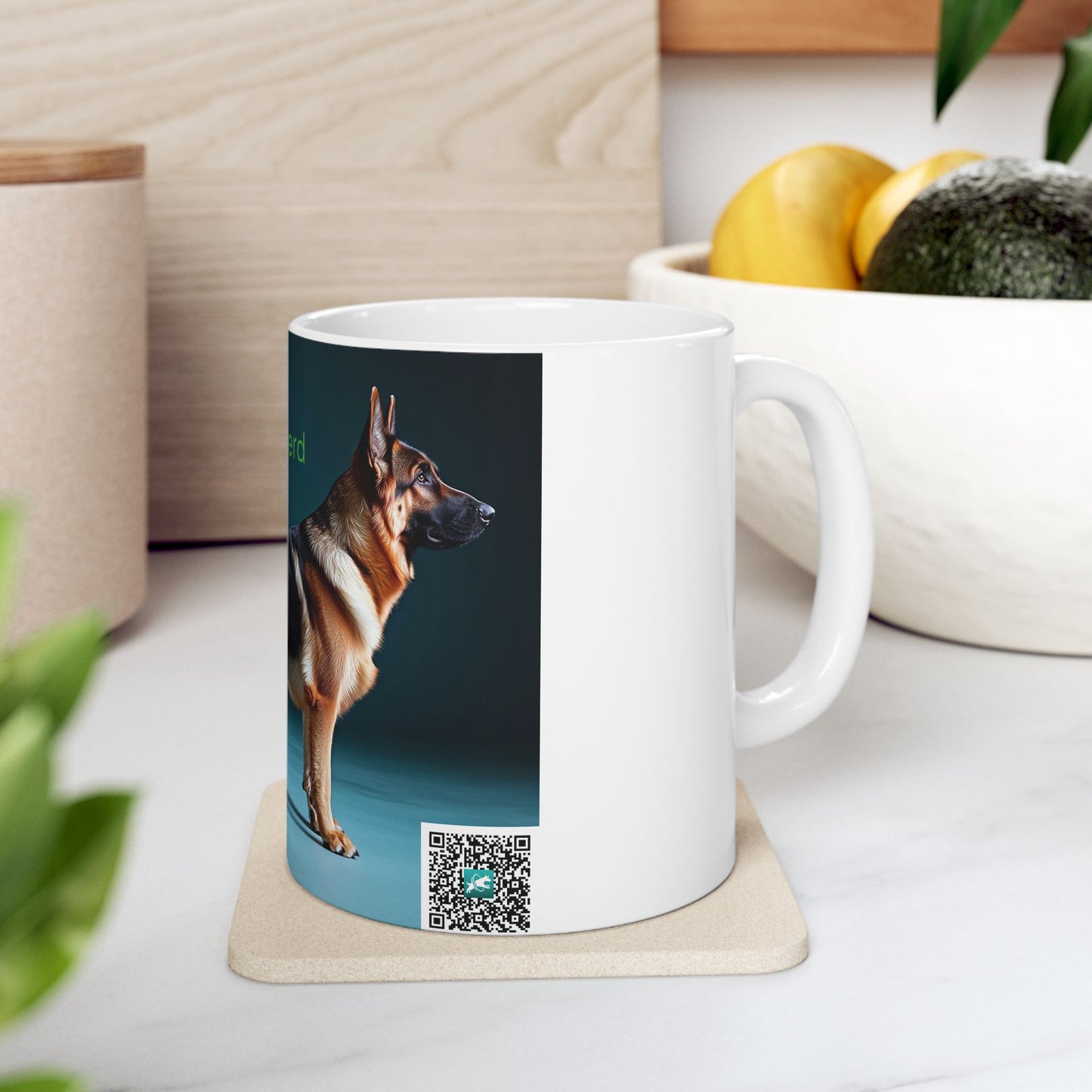 German Shepherd Ceramic Mug — Alsatian Dog Breed Coffee Cup (11oz, 15oz)