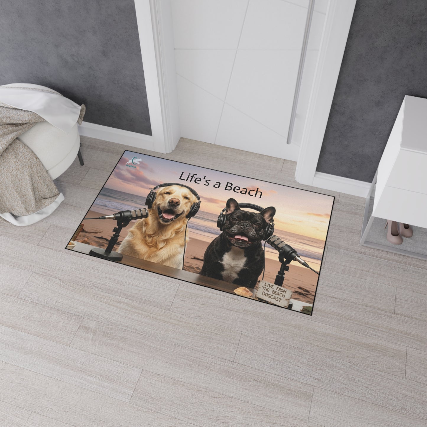 Goldie & Frenchie 'Life's a Beach' Floor Mat — Heavy-Duty Entry Rug