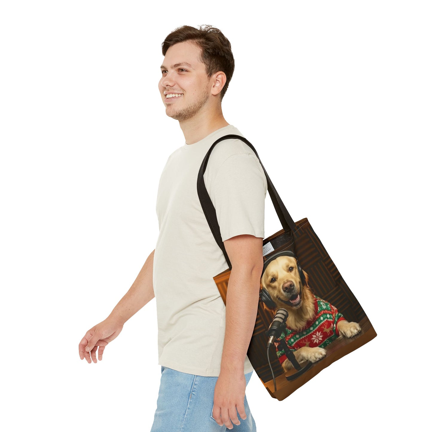 Goldie & Frenchie Smiling Christmas Tote Bag