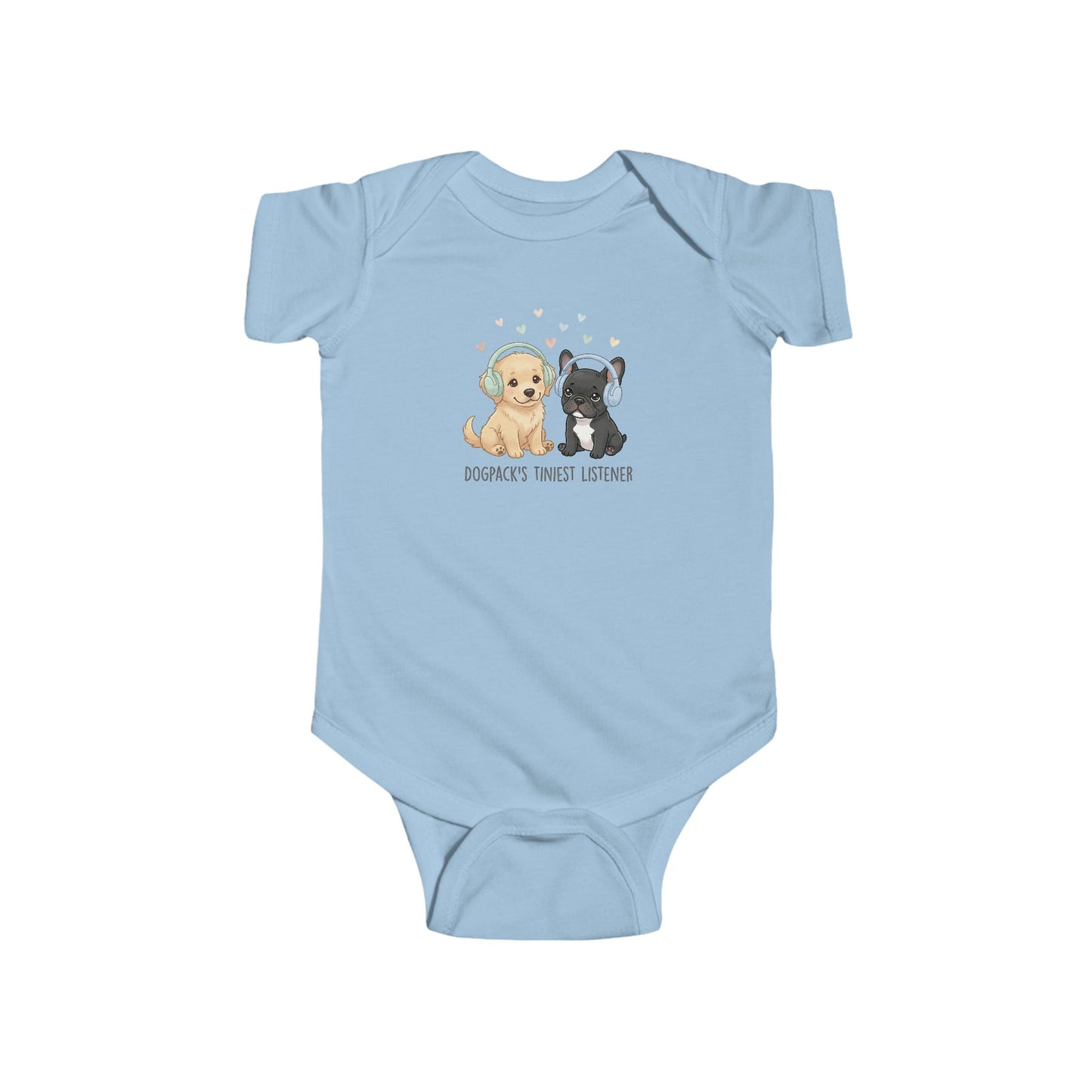Goldie & Frenchie Baby Bodysuit — Tiniest Listener