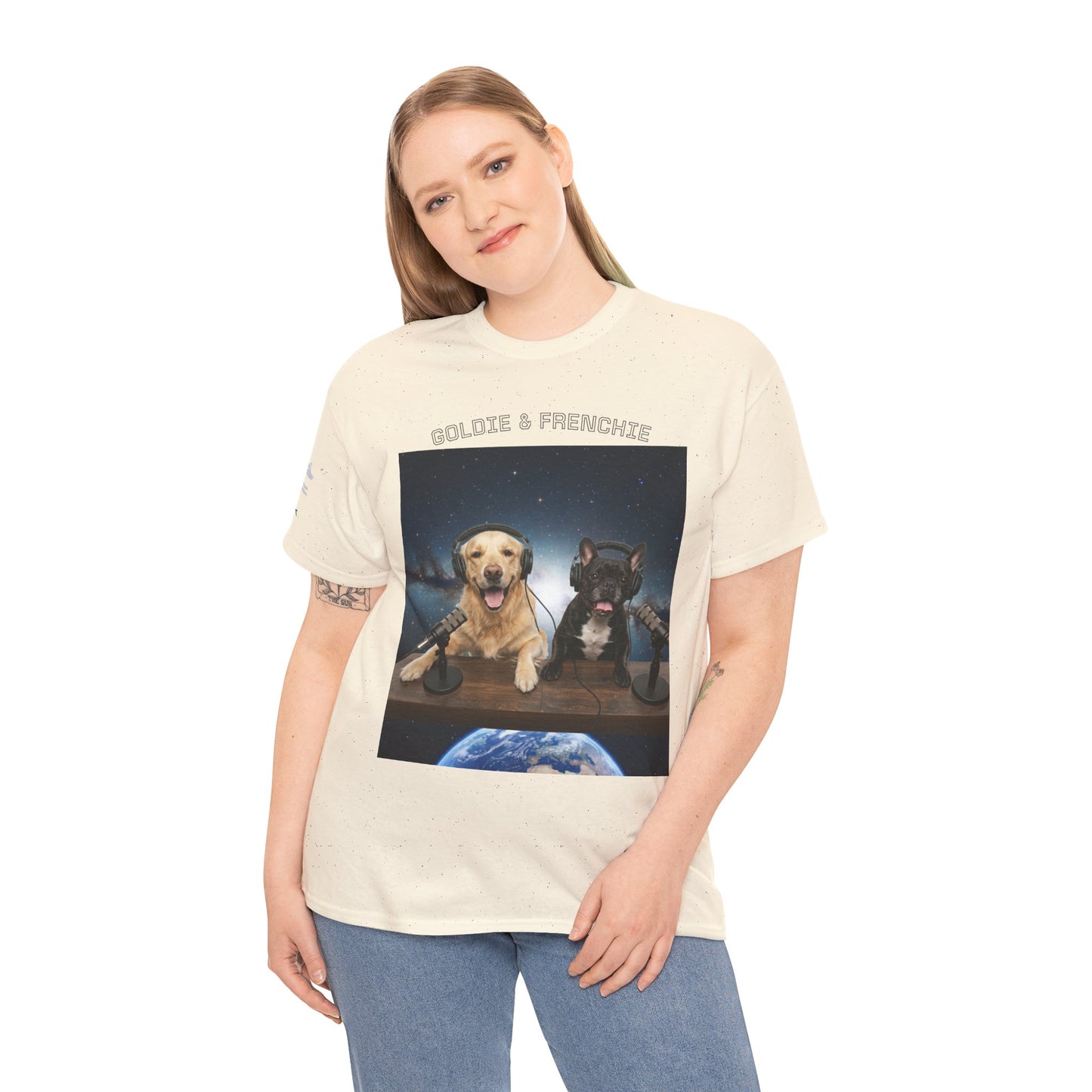 Goldie & Frenchie Broadcasting from Space T-Shirt
