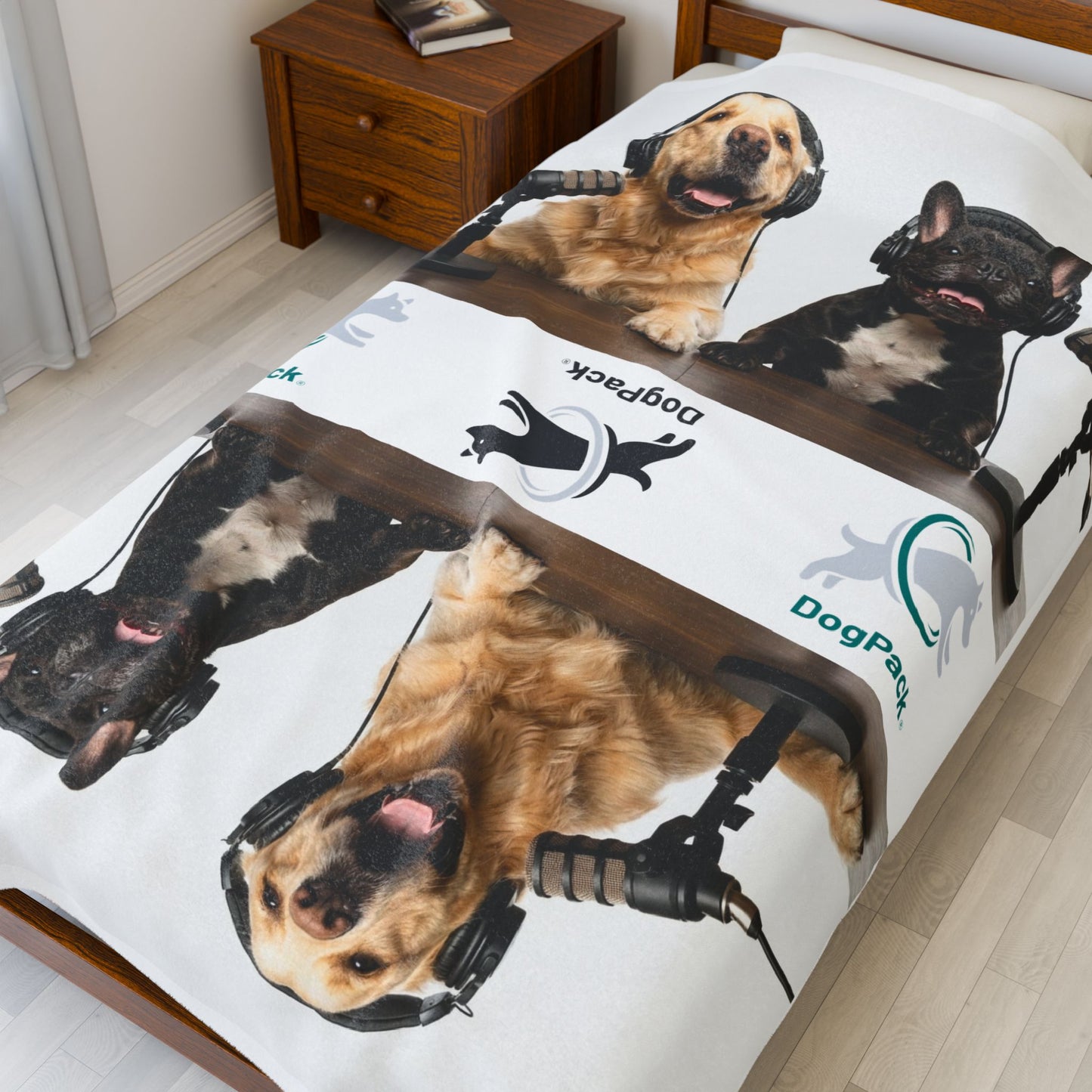 Goldie & Frenchie Velveteen MicroPlush Blanket