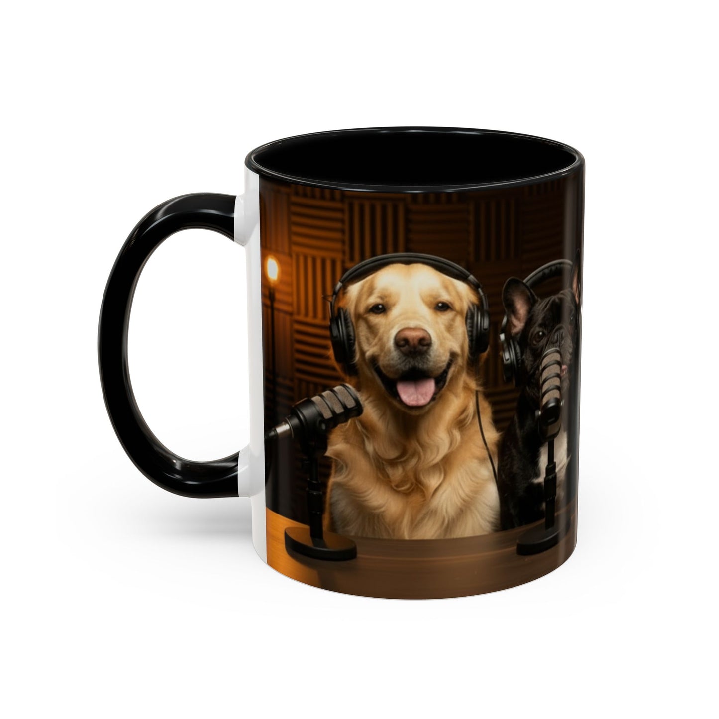Goldie & Frenchie Custom Accent Coffee Mug – Choose your Color Interior and Send in your Pic (11/15oz)