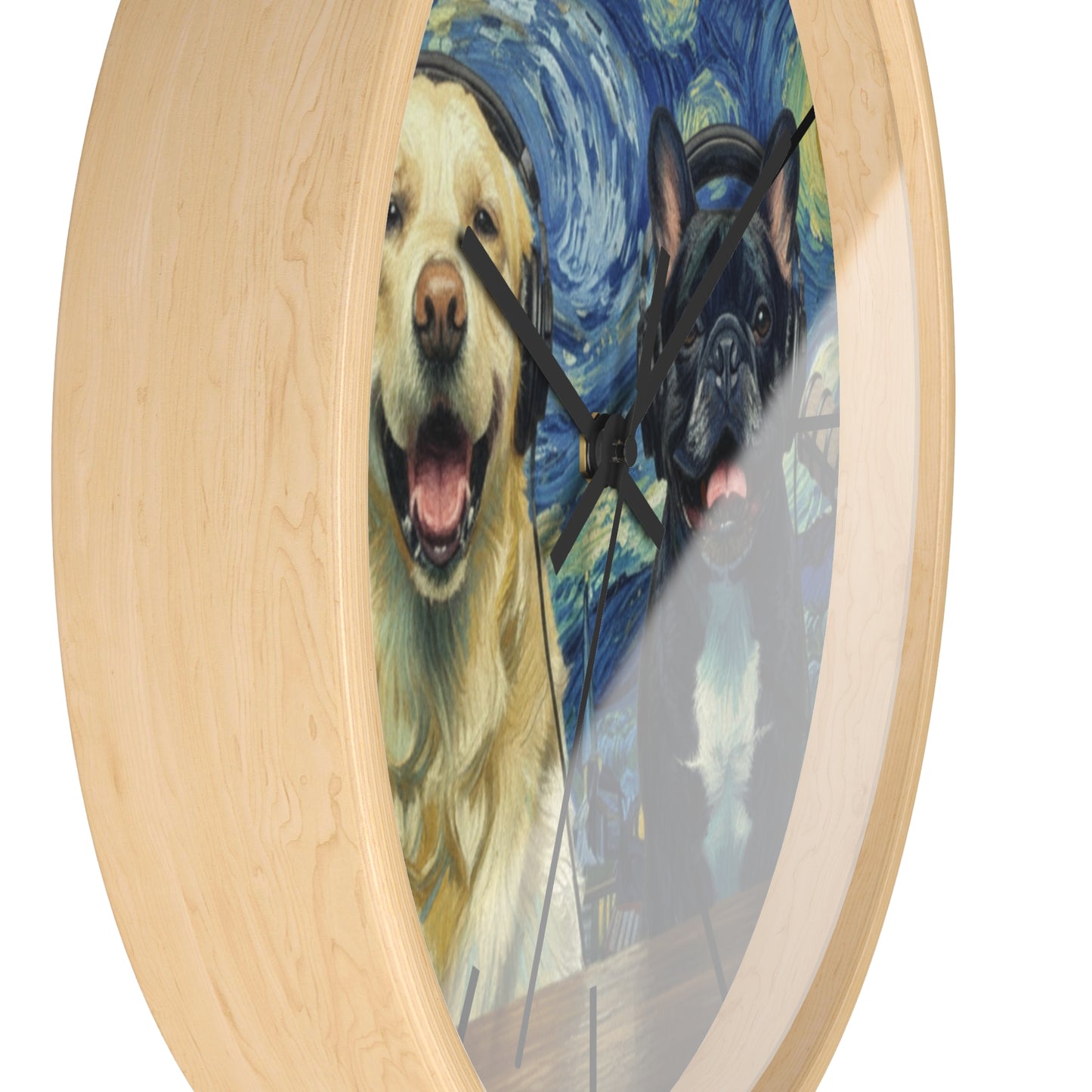 Goldie & Frenchie 'Starry Night' Wall Clock - Van Gogh Inspired