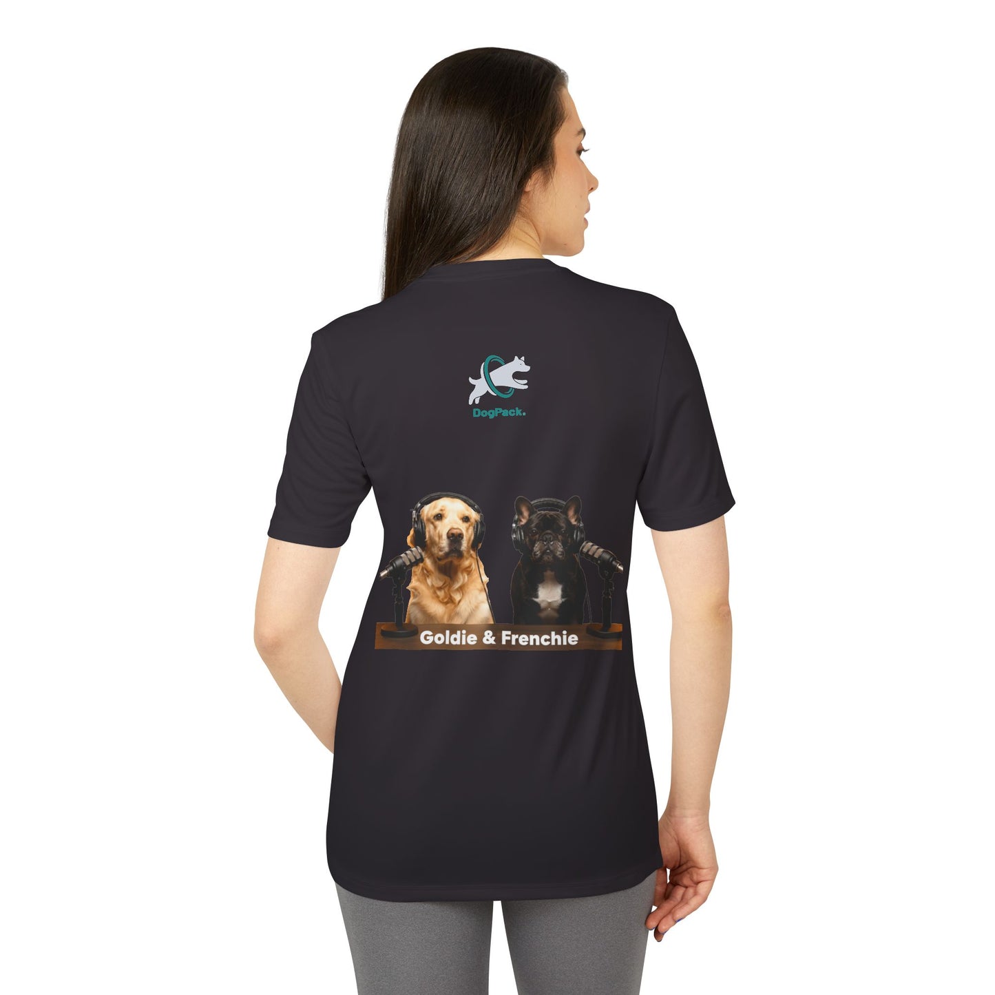 DogPack® presents Goldie & Frenchie™ Repeating Photo Print T-Shirt — adidas Performance Tee
