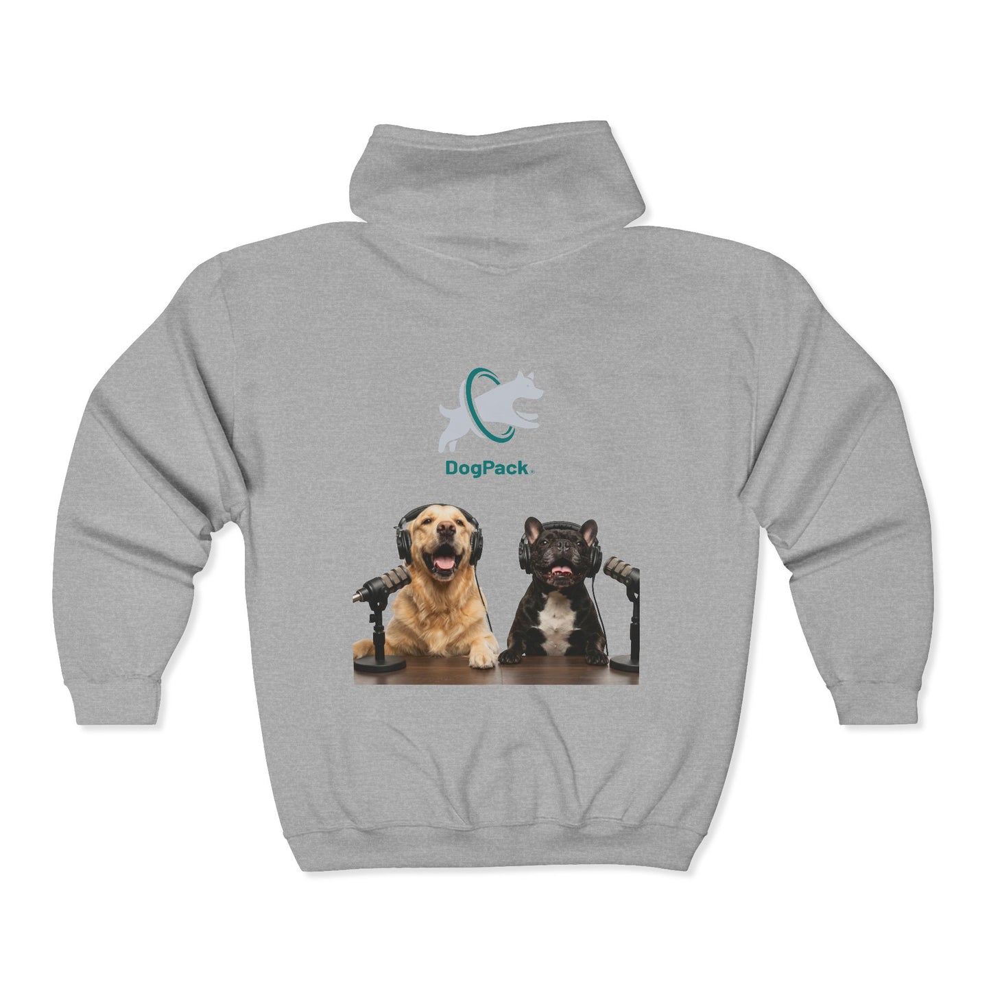 Goldie & Frenchie Podcast Full-Zip Hoodie - Front and Back - Ships from Australia + New Zealand