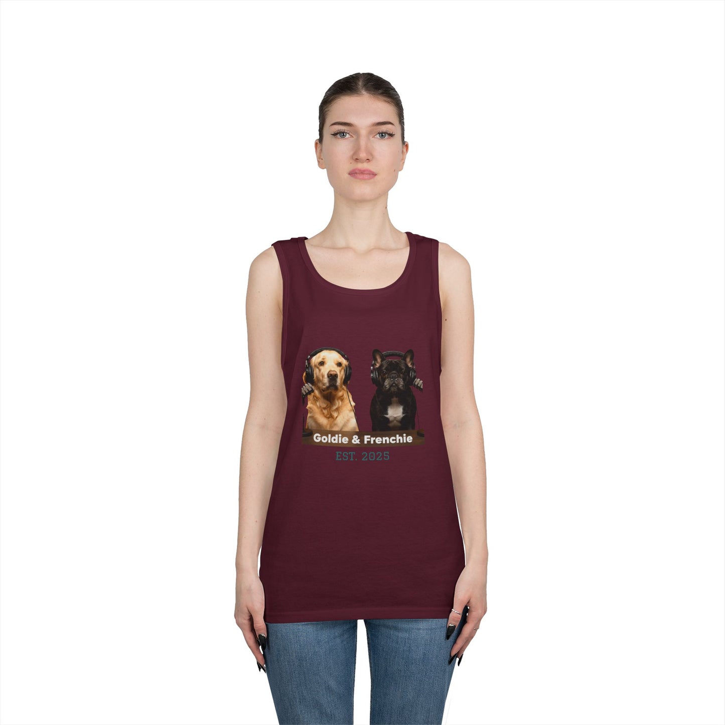 Goldie & Frenchie Front and Back Tank Top - Unisex