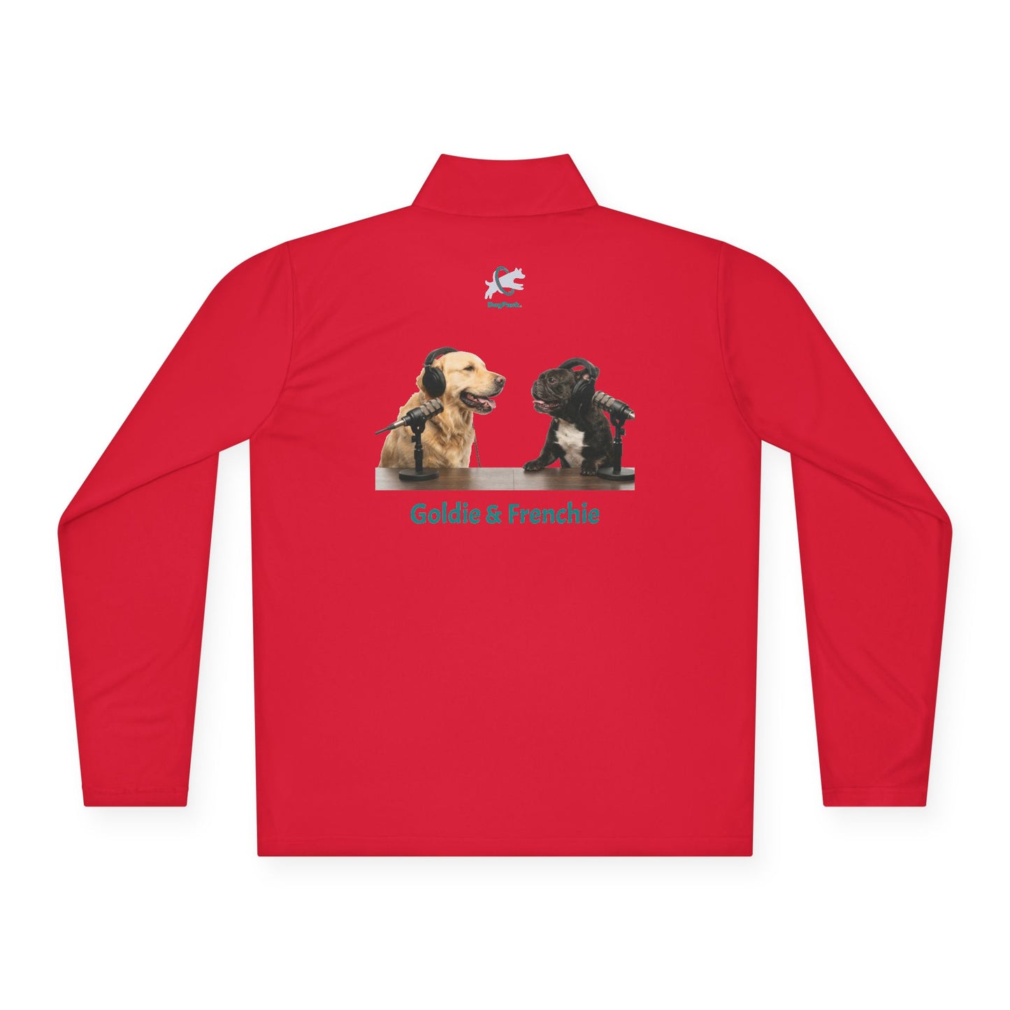 'Goldie & Frenchie' Quarter-Zip Pullover