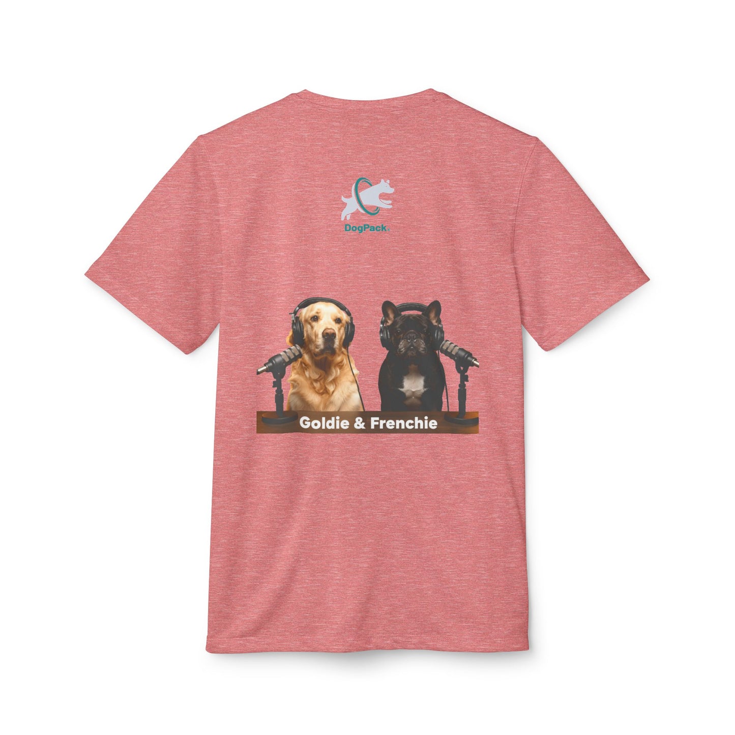DogPack® presents Goldie & Frenchie™ Repeating Photo Print T-Shirt — adidas Performance Tee