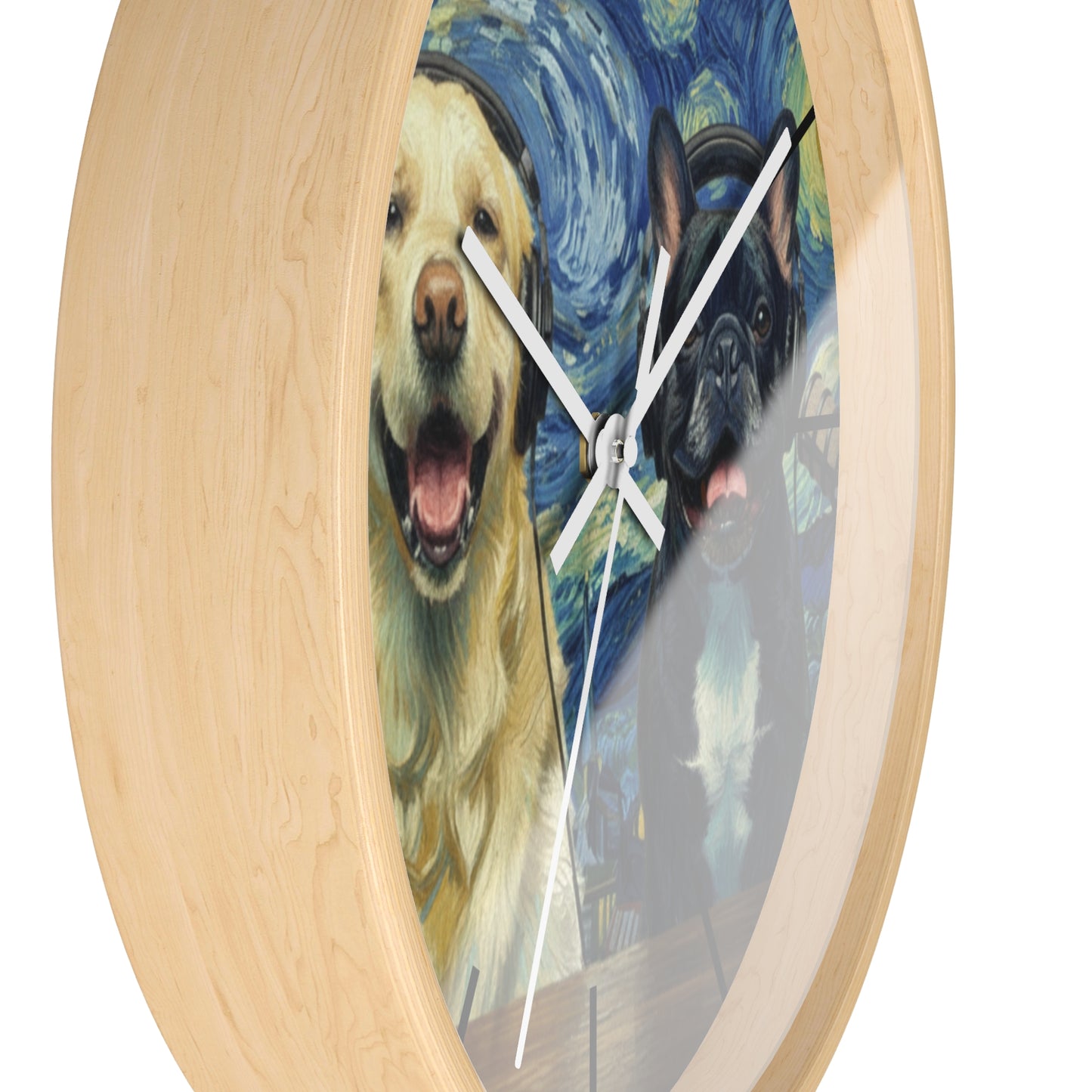 Goldie & Frenchie 'Starry Night' Wall Clock - Van Gogh Inspired