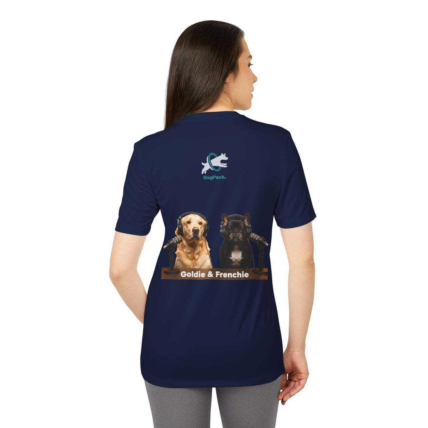 DogPack® presents Goldie & Frenchie™ Repeating Photo Print T-Shirt — adidas Performance Tee