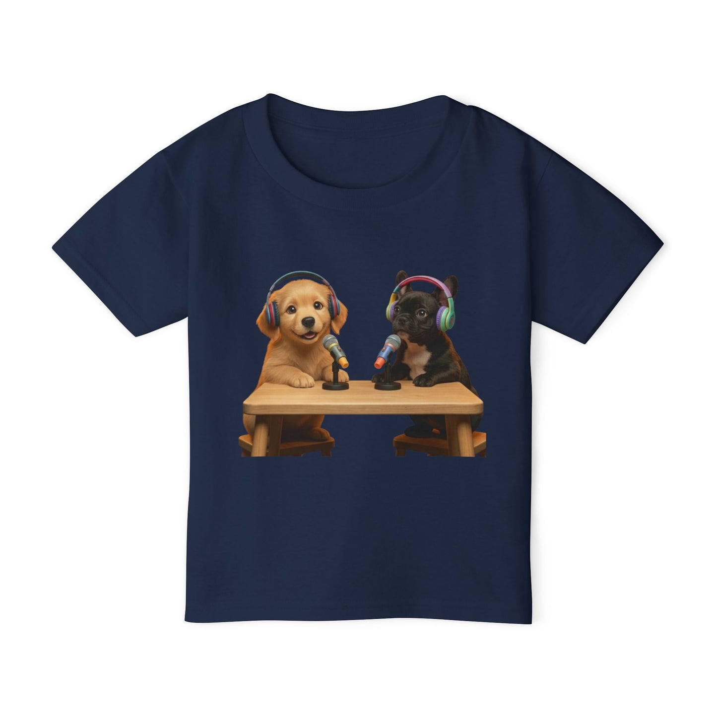 Goldie & Frenchie 'Animated Puppies' Toddler T‑Shirt Front & Back